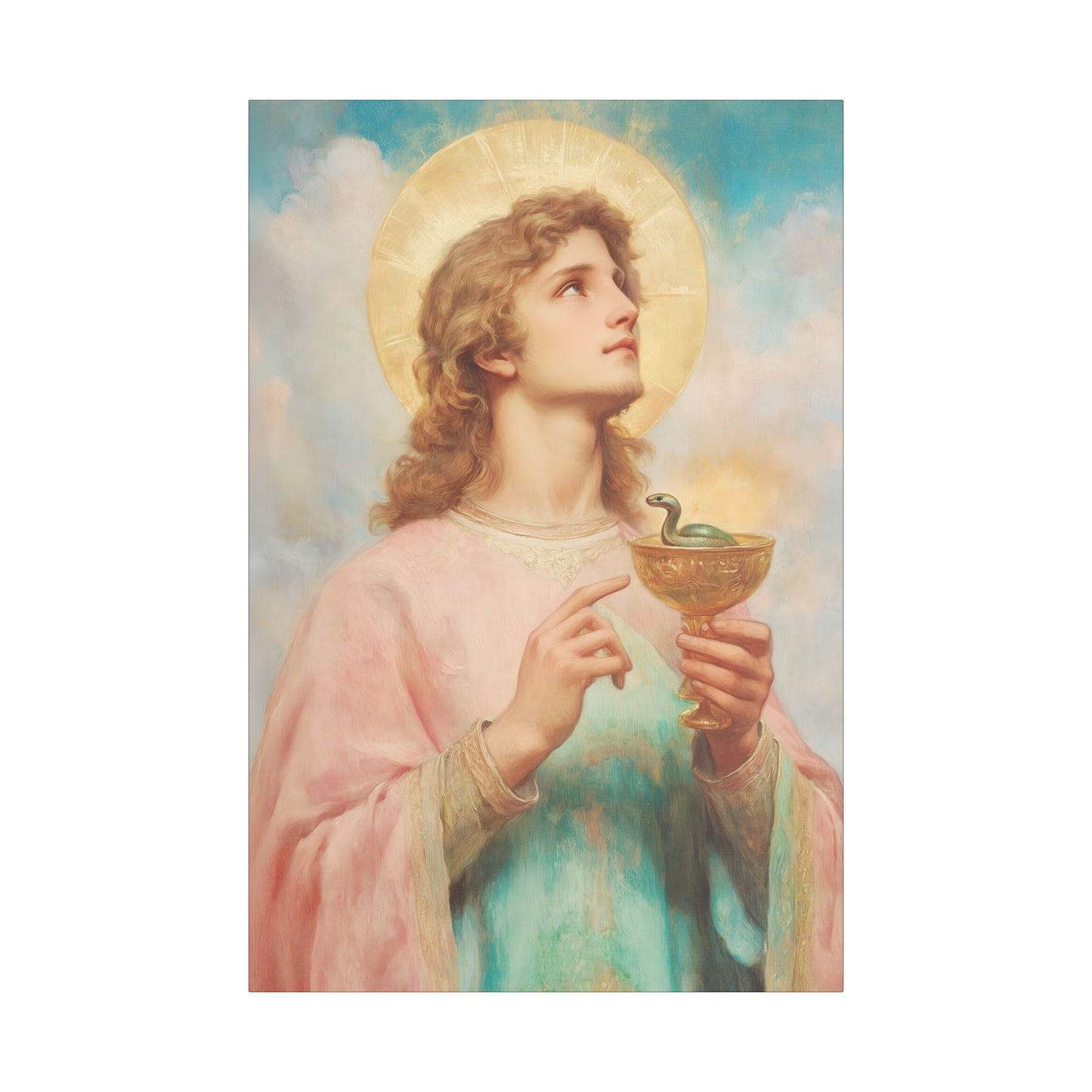 Saint John the Apostle Wrapped Canvas Print - Multiple Sizes - Catholic Home art Matte Canvas, Stretched - Disciple Print