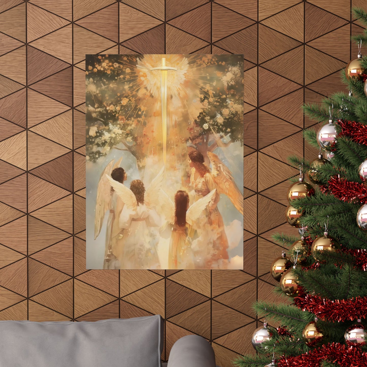 The Watchers of the First Dawn - Guardians of Eden - Sanctified Souls Print - Multiple Sizes - Premium Matte Vertical Posters