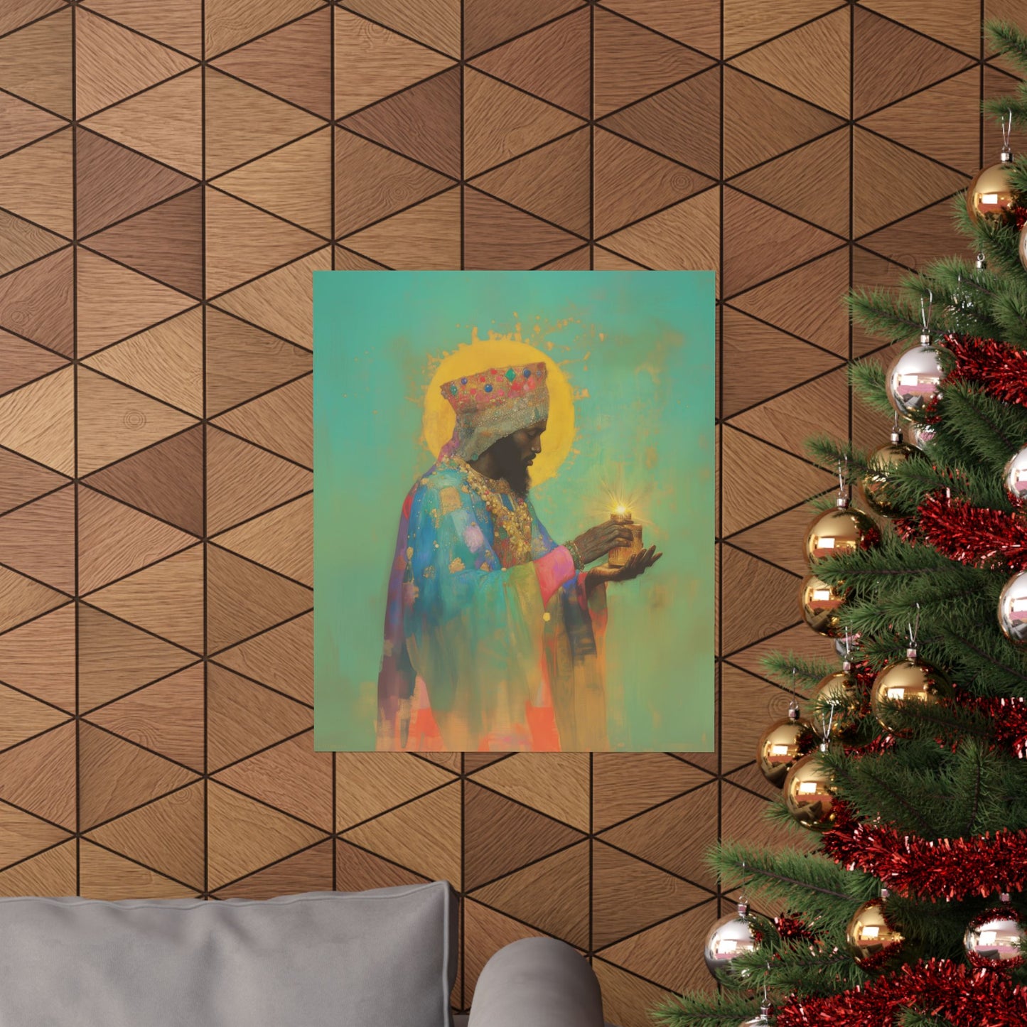 Balthazar and the Gift of Foretold Sorrow - 3 Wise Men - Sanctified Souls Print - Multiple Sizes - Premium Matte Vertical Posters