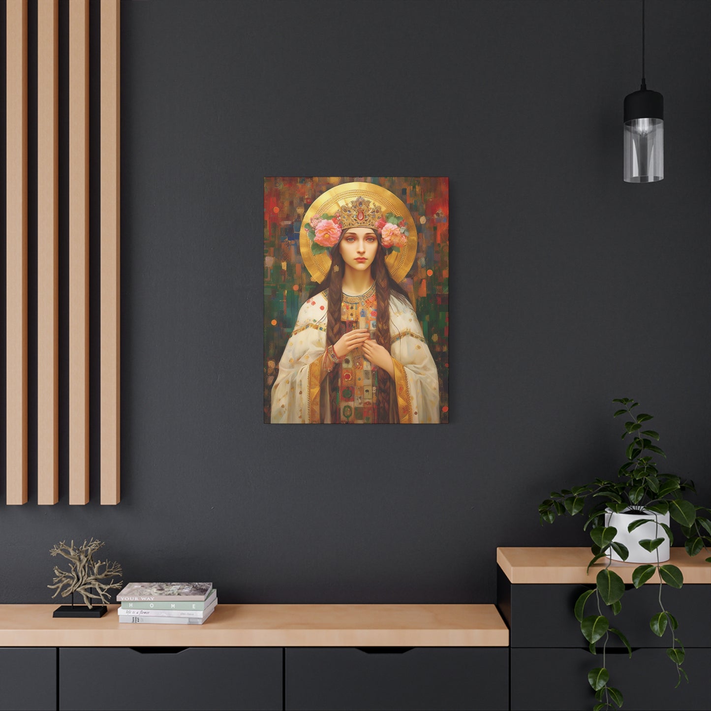 Saint Elizabeth of Hungary  - Museum Wrapped Canvas - Sanctified Souls Print - Religious Art for your Home