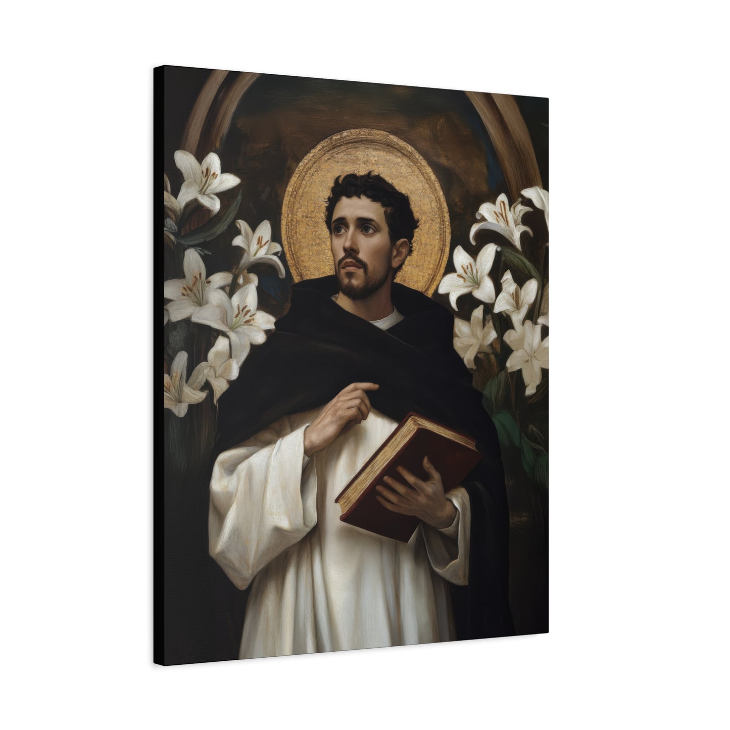 Saint Dominic -  Museum Wrapped Canvas - Sanctified Souls Print - Religious Art for your Home - Catholic Patron Saint Art