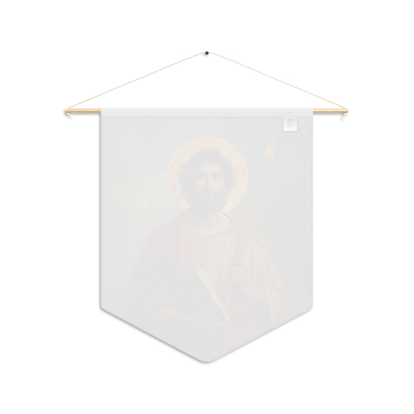 Saint Thomas the Apostle Pennant / Banner / Wall Hanging - Prayer room art - 18" x 21" - Catholic prayer Religious Gift - Large Wall Art