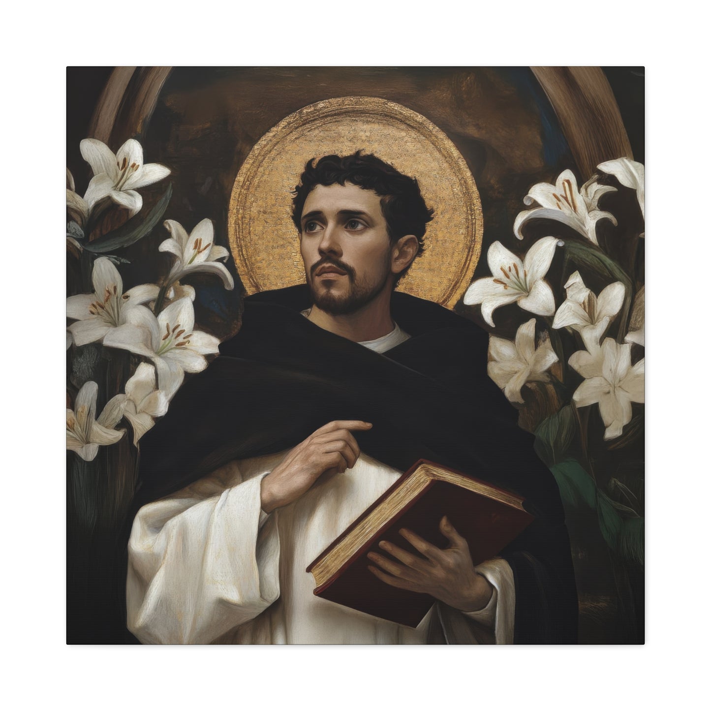 Saint Dominic -  Museum Wrapped Canvas - Sanctified Souls Print - Religious Art for your Home - Catholic Patron Saint Art
