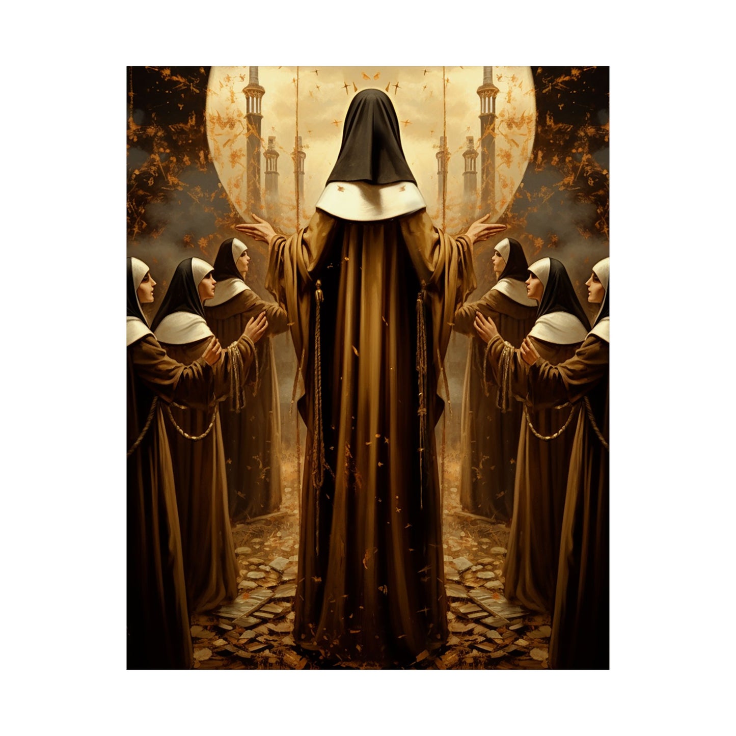 The Blessed Martyrs of Compiègne - Sanctified Souls Print - Multiple Sizes - Premium Matte Vertical Posters