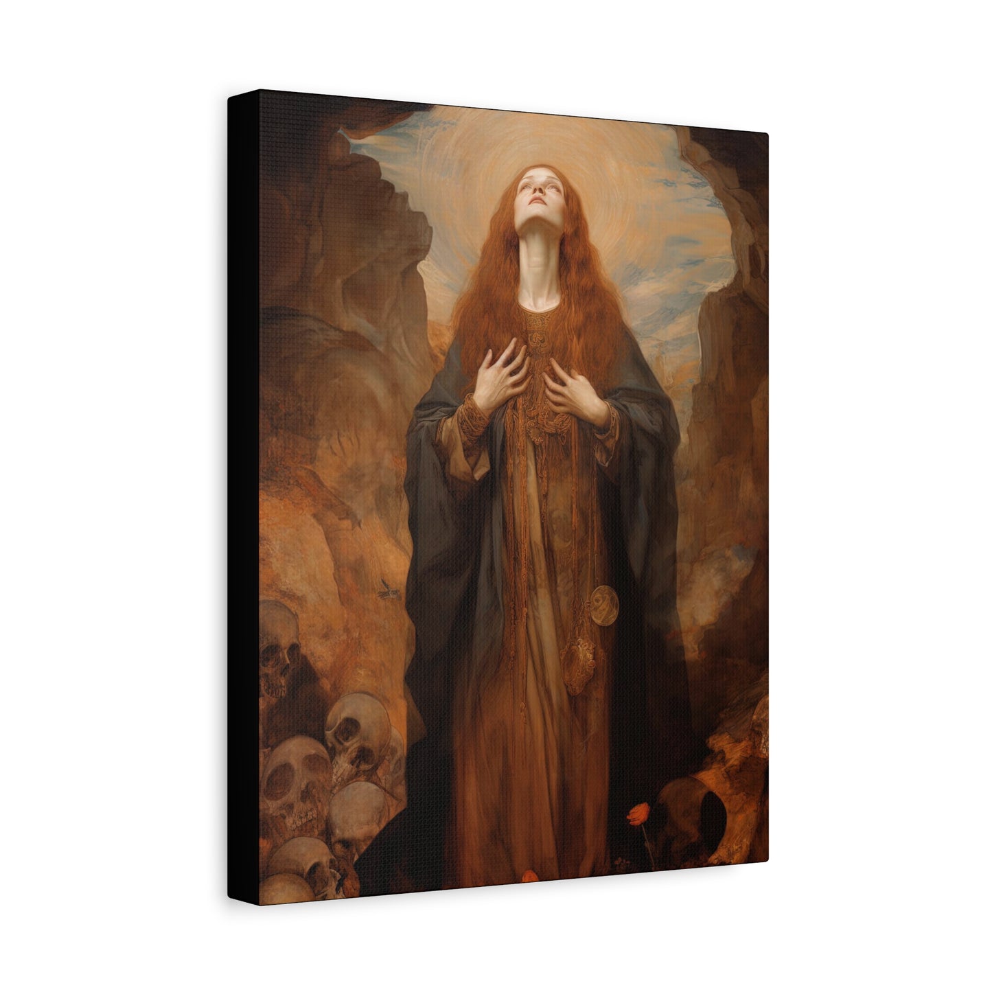 Saint Rosalia - Museum Wrapped Canvas - Sanctified Souls Print - Religious Art for your Home