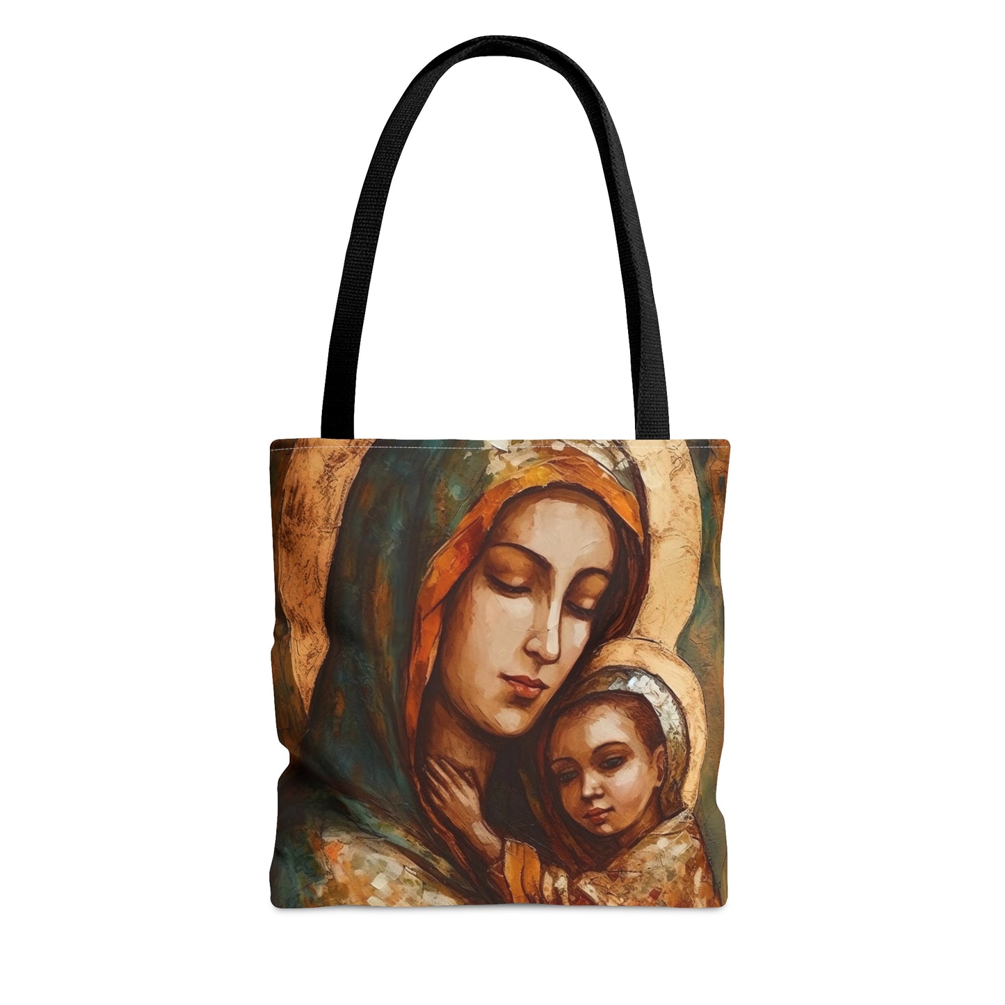 Mother's Blessing - Virgin Mary and the Christ Child Tote Bag - Large Medium Small Faith Art Bag - Re usable Tote Purse - Catholic Art Bag