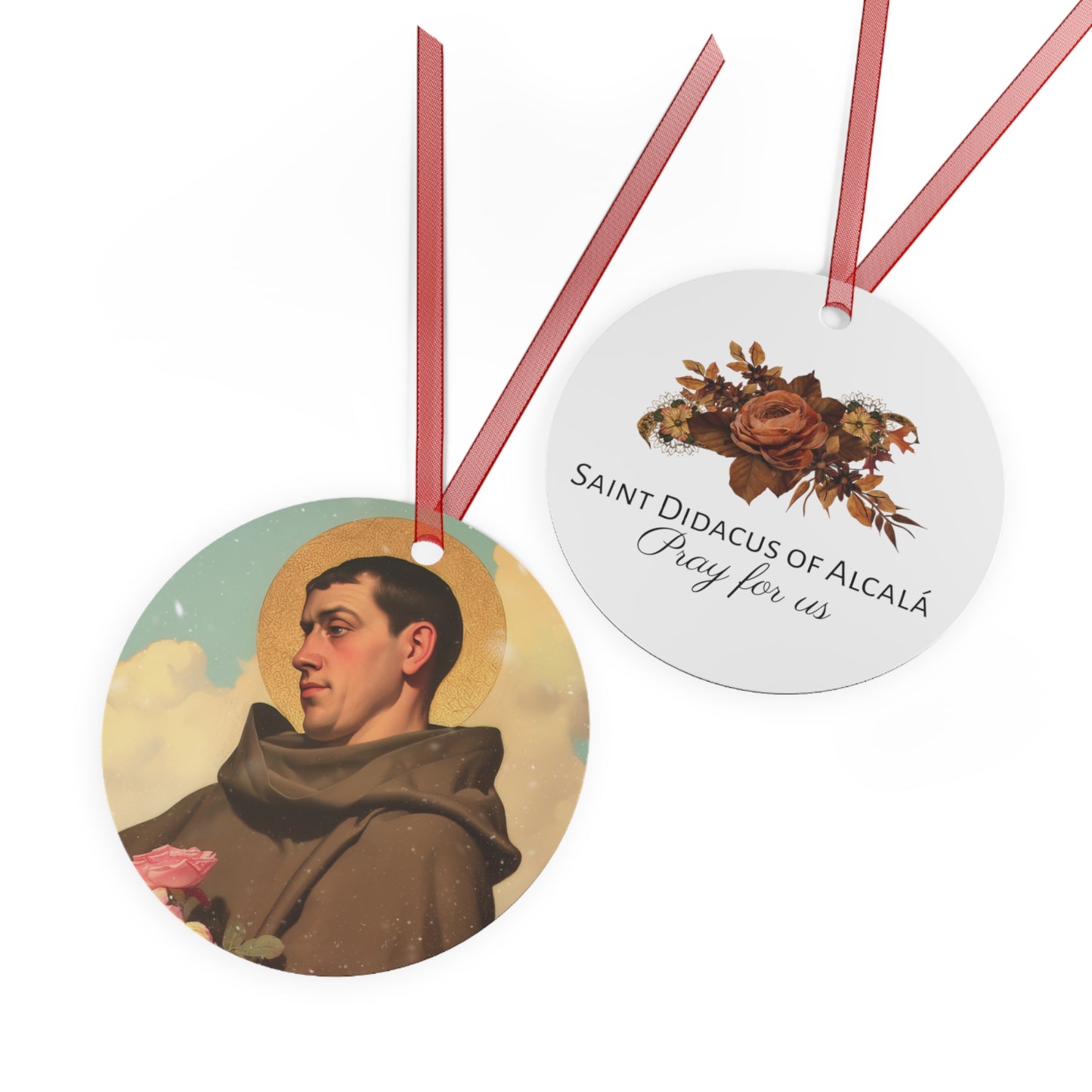Saint Didacus of Alcala - Metal Ornament - Religious Holiday Christmas Ornament and Keepsake