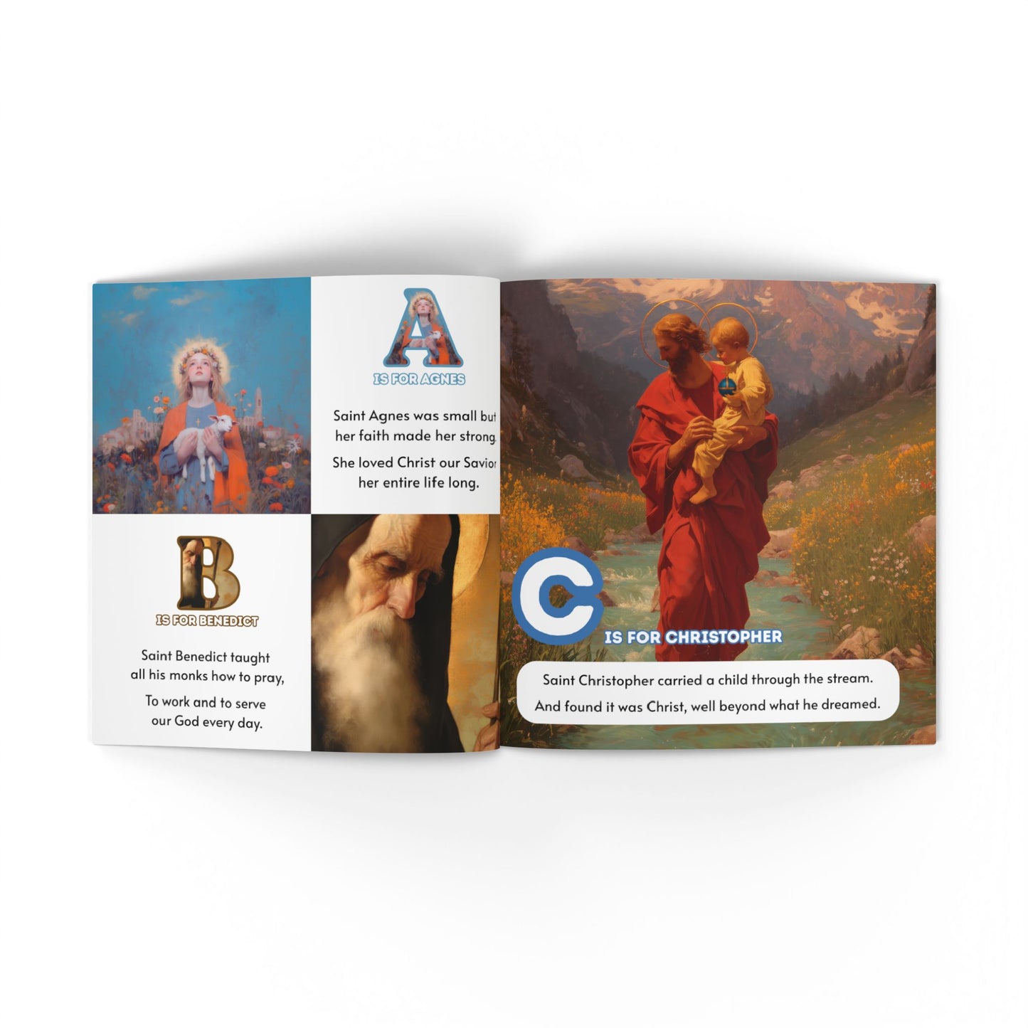 A is for Agnes (Softcover) The ABCs of the Saints - A Child's Guide to the Saints - Catholic ABC Book | Saints Alphabet Book for Kids
