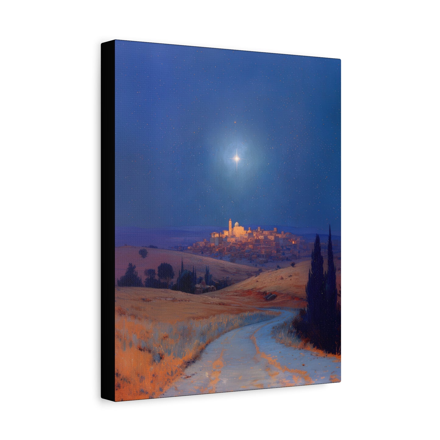 Bethlehem Wrapped in the Light of His Coming - Gallery Wrapped Canvas - Print - Religious Art for your Home - Catholic