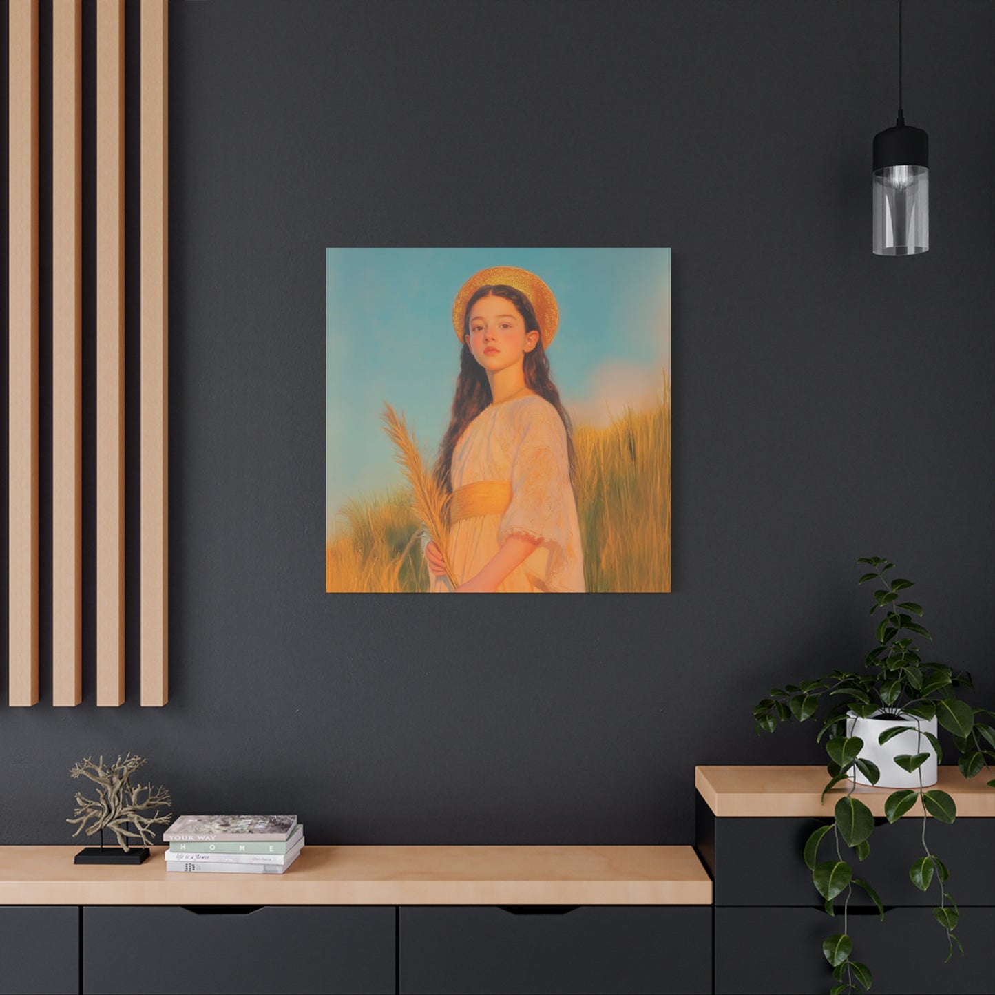 Saint Faith - Multiple Sizes - Catholic Home art - Museum Wrapped Canvas - Sanctified Souls Print - Martyr Saint