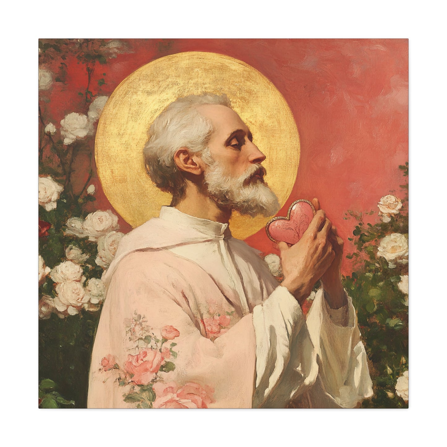 Saint Valentine - Multiple Sizes - Catholic Home art - Museum Wrapped Canvas - Sanctified Souls Print - Catholic Saint Art