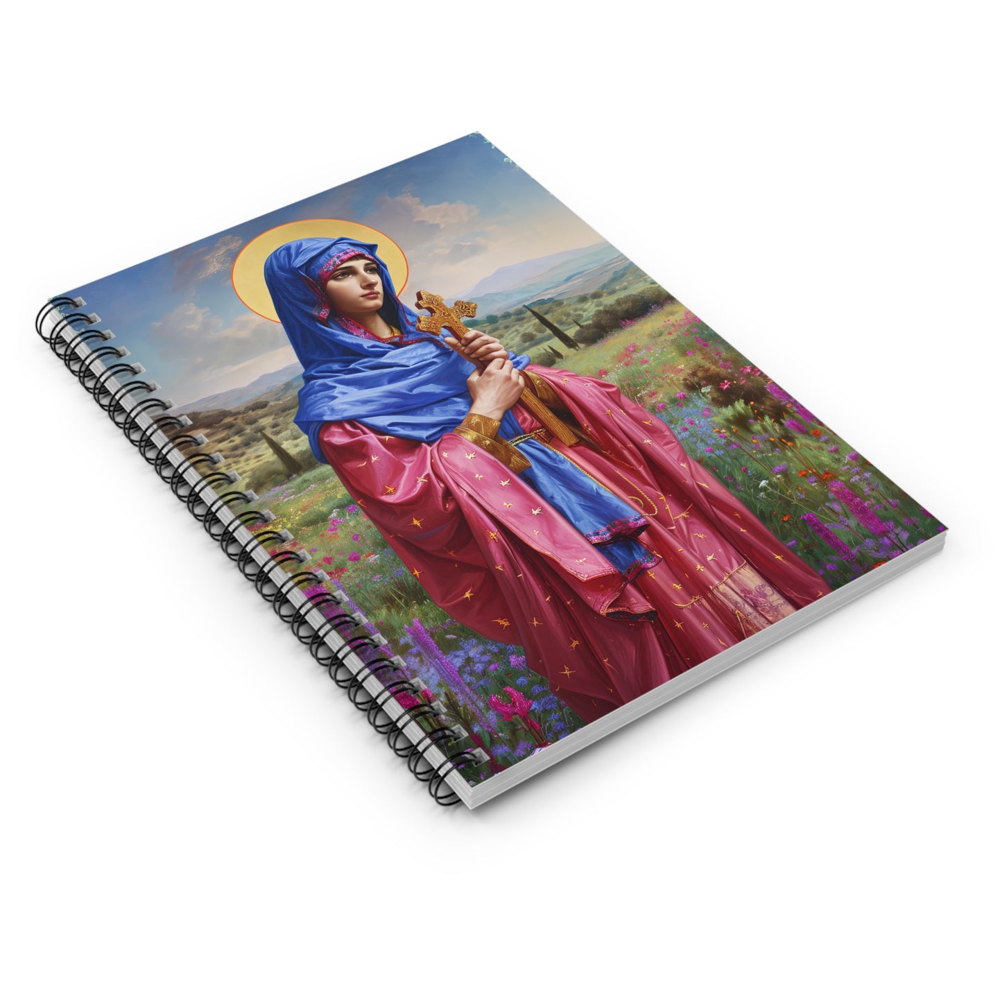 Saint Anysia of Salonika - Sanctified Souls Art - Religious Based Notebook - Spiral Notebook - Ruled Line