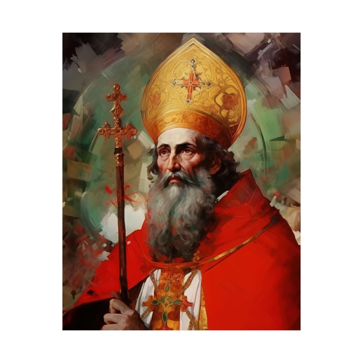 Saint Eusebius of Vercelli - Sanctified Souls Print - Multiple Sizes - Premium Matte Vertical Posters