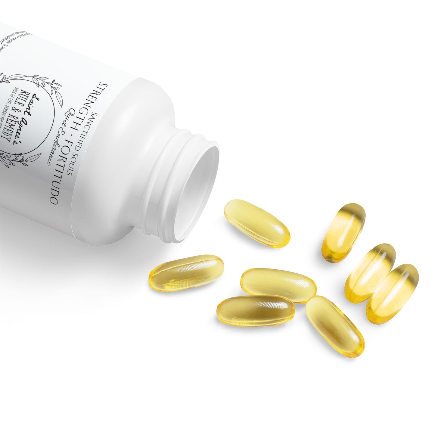 Saint Agnes's Rule & Remedy - Strength · Fortitudo - Quiet Endurance - Omega 3 Fish Oil Supplement (60 Softgels)