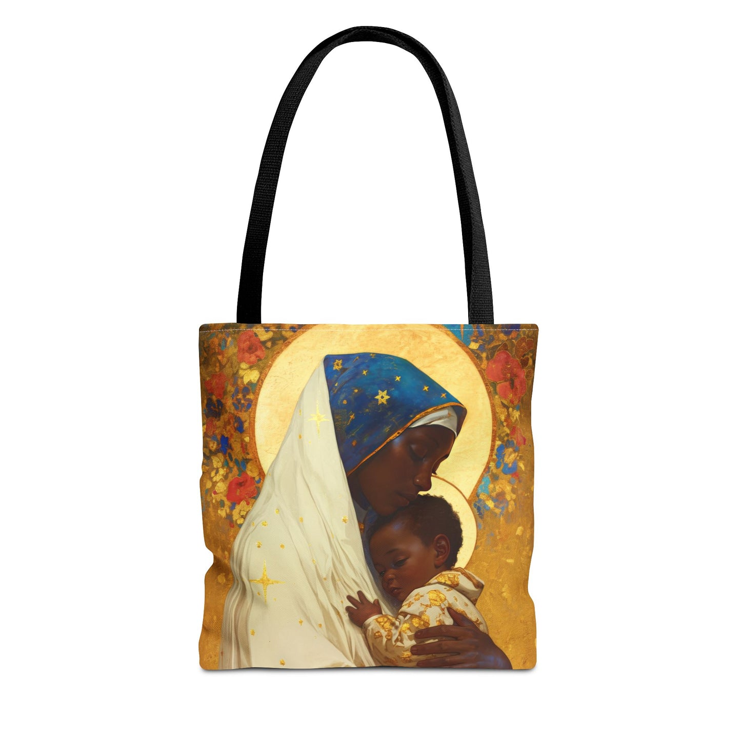 Queen of Peace and Love- Our Lady of Kibeho's Message Tote Bag - Large Medium Small Faith Art Bag - Catholic Faith Purse - Religious