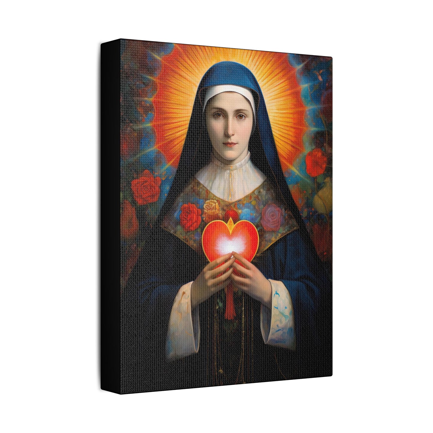 Saint Jane Frances de Chantal Canvas Print - Multiple Sizes - Catholic Home art - Museum Wrapped Canvas - Sanctified Souls Print