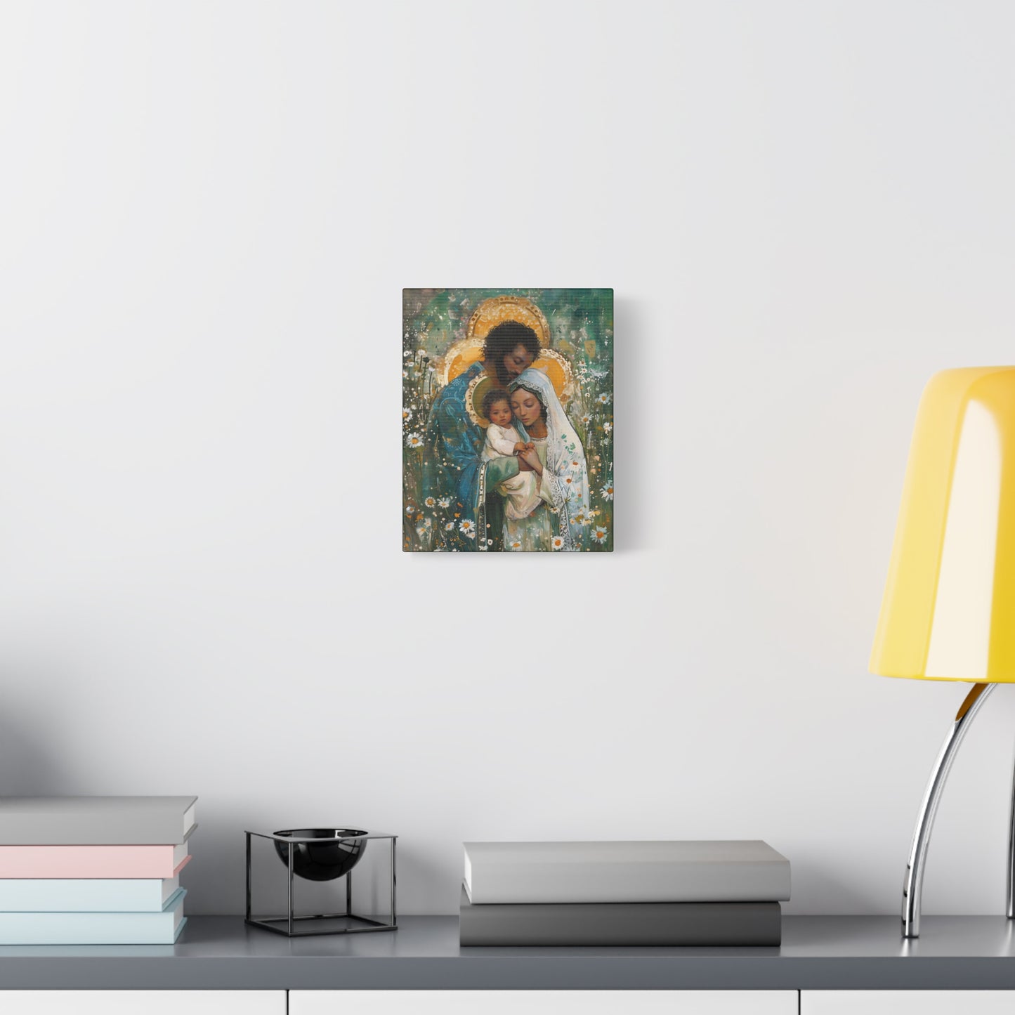 Sacred Sanctuary - Mary, Joseph, and the Infant Jesus  - Museum Wrapped Canvas - Sanctified Souls Print - Religious Art - The Holy Family