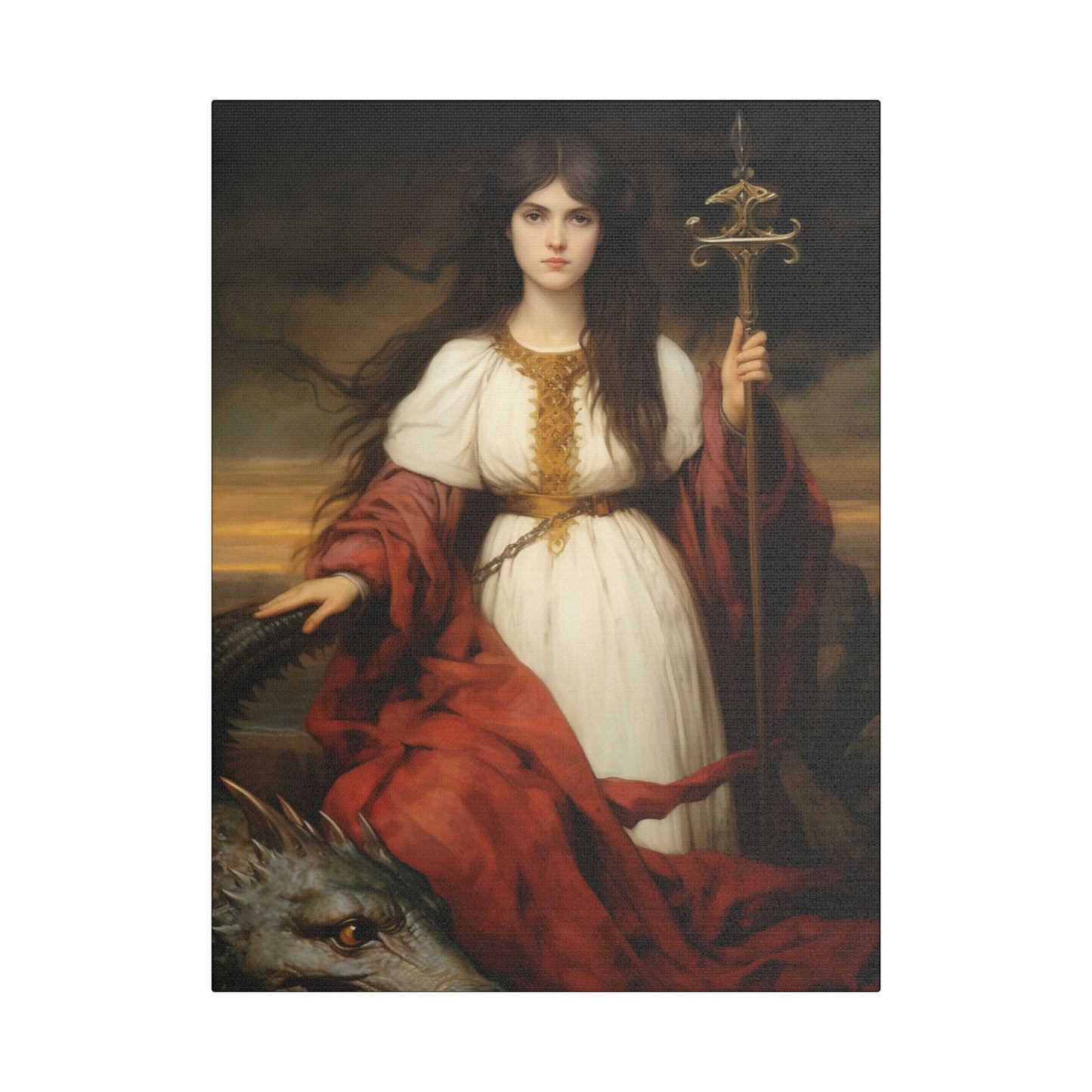 Saint Martha of Bethany Canvas Print - Multiple Sizes - Catholic Home art - Museum Wrapped Canvas - Sanctified Souls Print