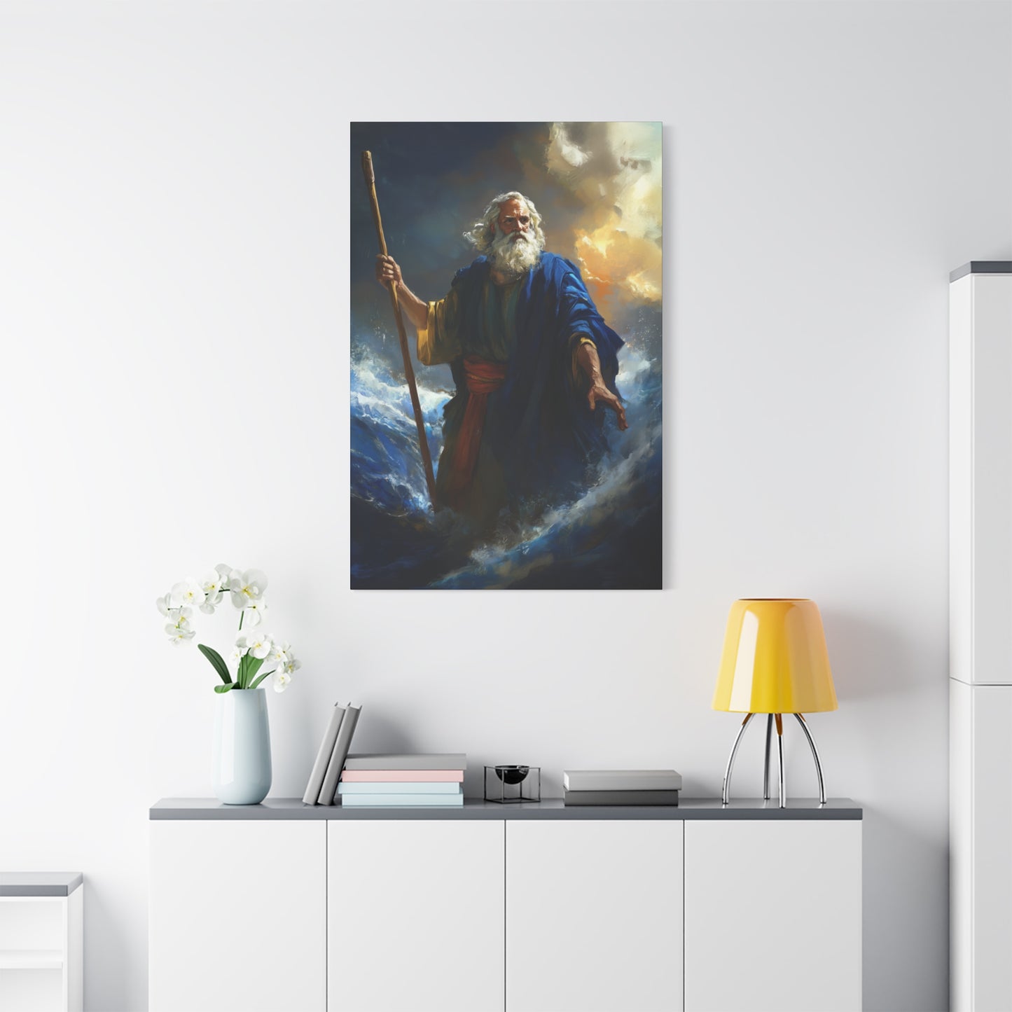 Moses Before the Trembling Sea - Gallery Wrapped Canvas - Print - Religious Art for your Home - Catholic Art