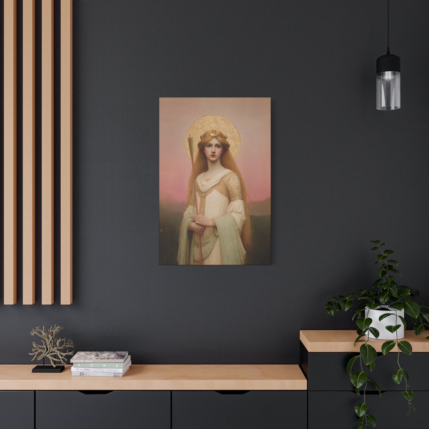 Saint Ursula -  Museum Wrapped Canvas - Sanctified Souls Print - Religious Art for your Home - Catholic Patron Saint Art