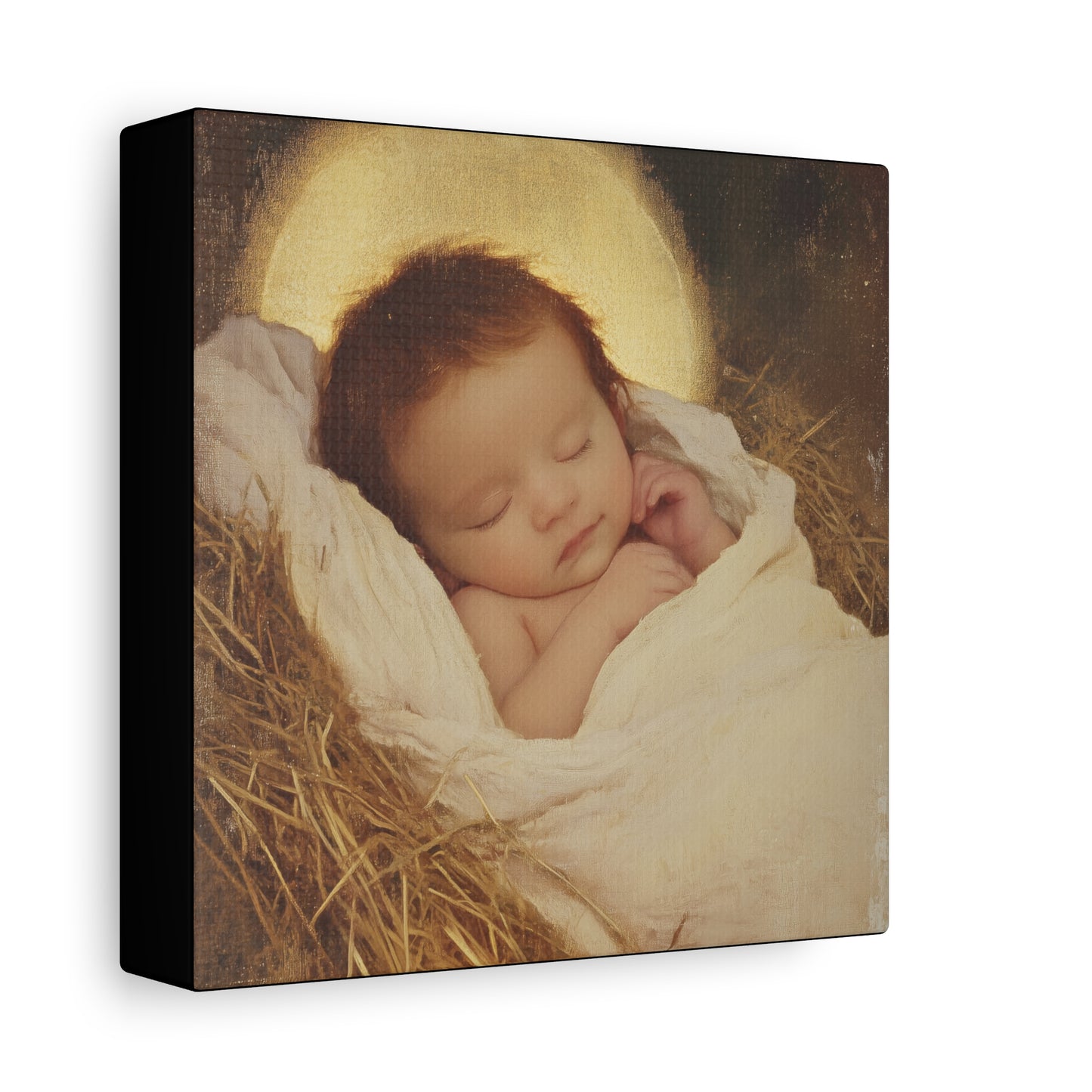 Jesus, the Newborn Light of the World - Gallery Wrapped Canvas - Print - Religious Art for your Home - Catholic Art Print