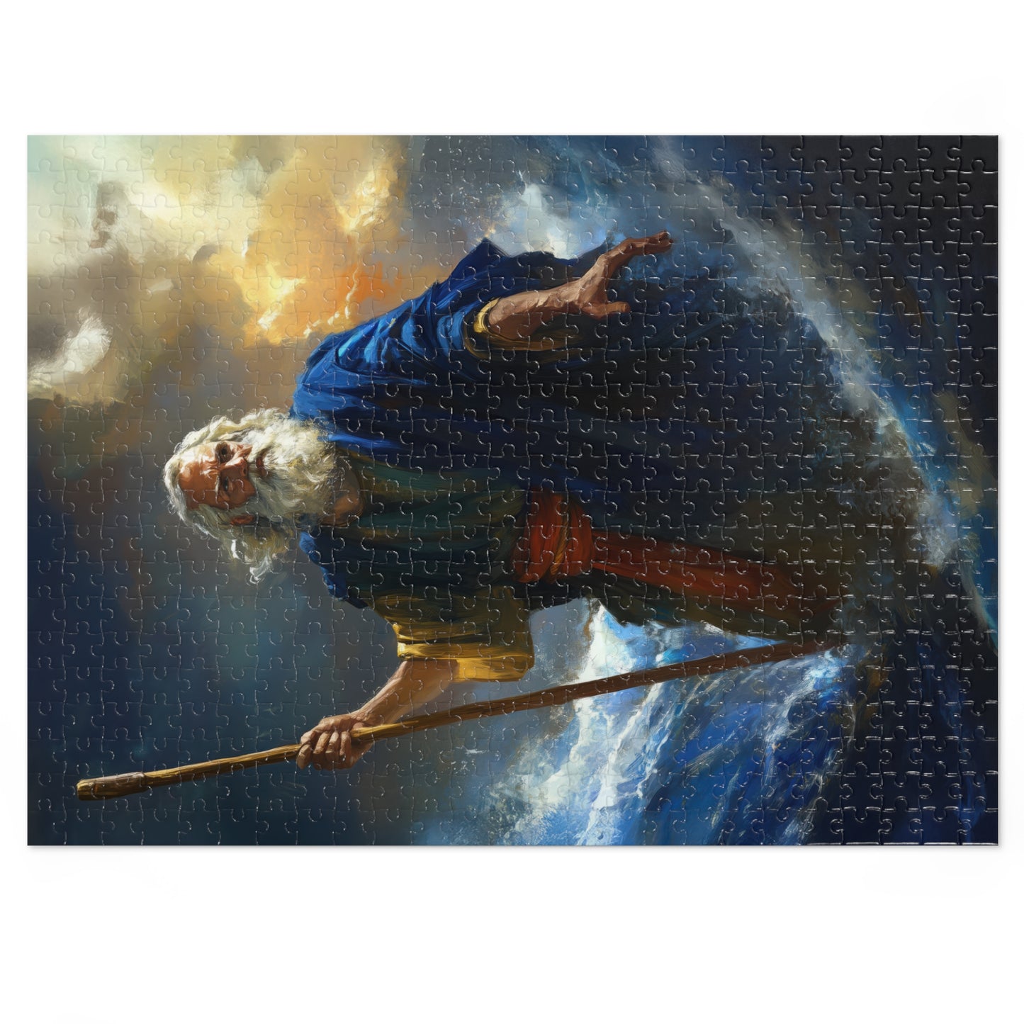 Moses Before the Trembling Sea - Puzzle & Keepsake Tin - Religious Jigsaw Puzzle (30, 110, 252, 500,1000-Piece)