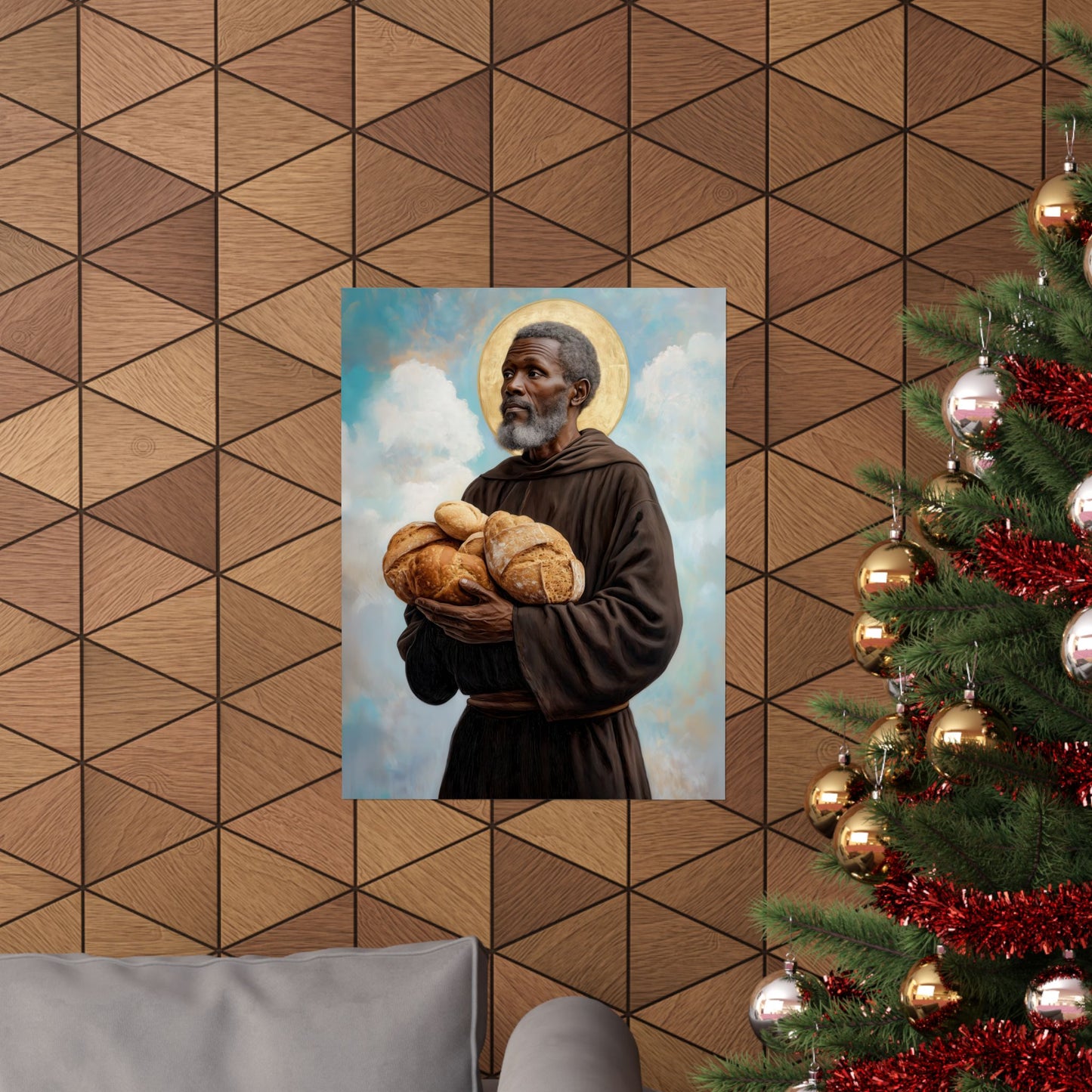 Saint Benedict the Moor  - Sanctified Souls Print - Multiple Sizes - Premium Matte Vertical Posters - Catholic Fine Art Print