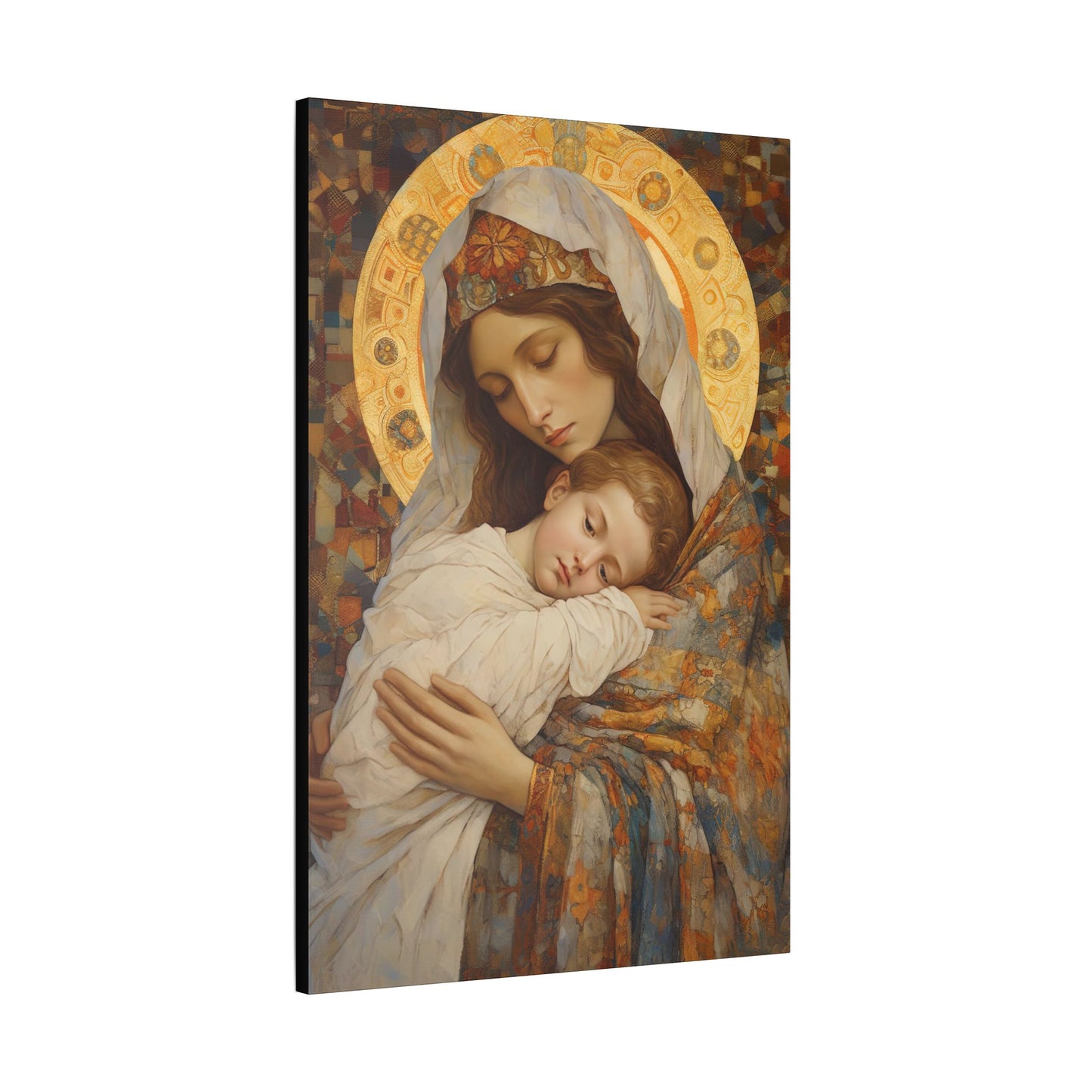 Cradle of Grace - Madonna and Christ Child - Museum Wrapped Canvas - Sanctified Souls Print - Religious Art for your Home - The Virgin Mary