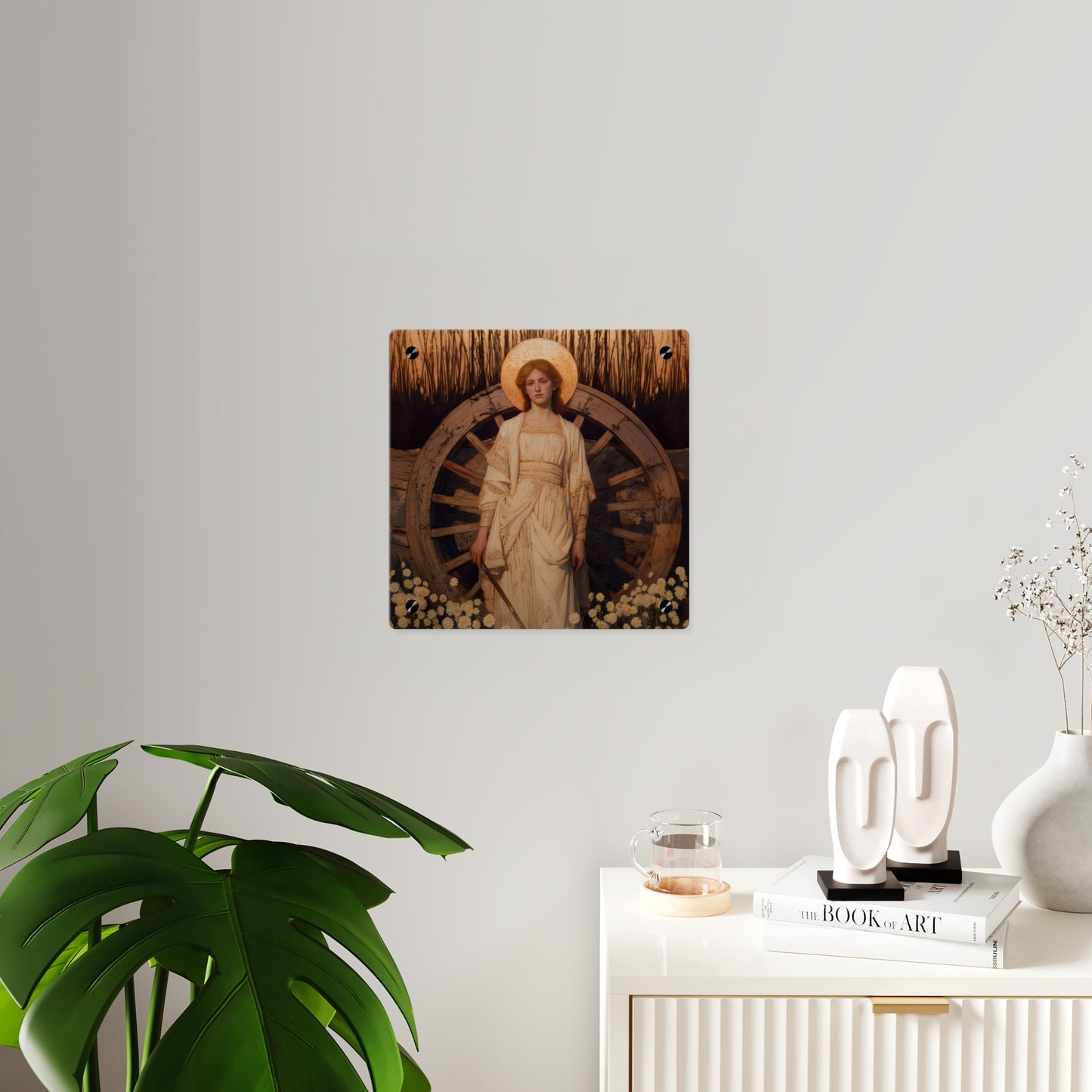 Saint Catherine of Alexandria Wall Art Panel - Ready to Hang Acrylic Print - Catholic Saint Art - Patron Saint Print - No Frame needed