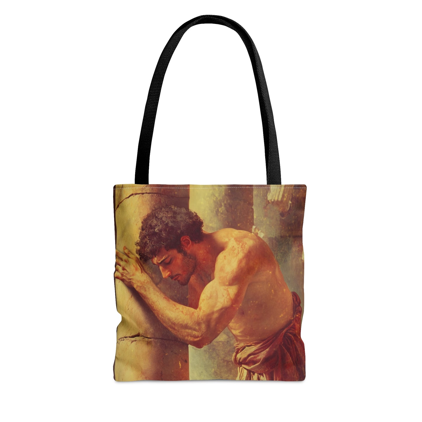 Samson Tote Bag - Large Medium Small Faith Art Bag - Catholic Faith Purse - Double Sided