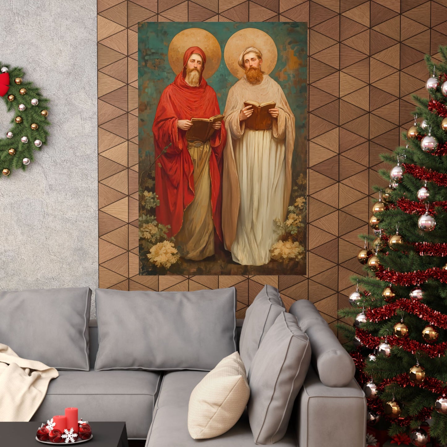 Saints Cosmas and Damian -  Catholic Art - Multiple Sizes - Premium Posters - Catholic Art - Christian Home - Brother Martyr Art - Christian