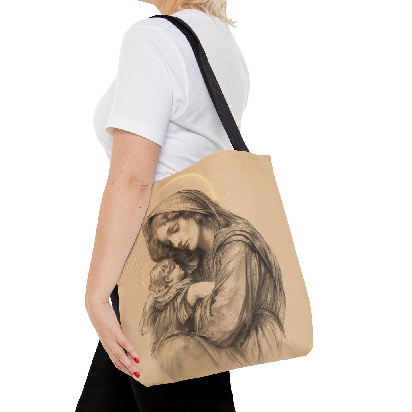 Grace Unveiled - The Nativity of the Virgin Mary Tote Bag - Large Medium Small Faith Art Bag - Catholic Faith Purse - Religious - Bible Bag