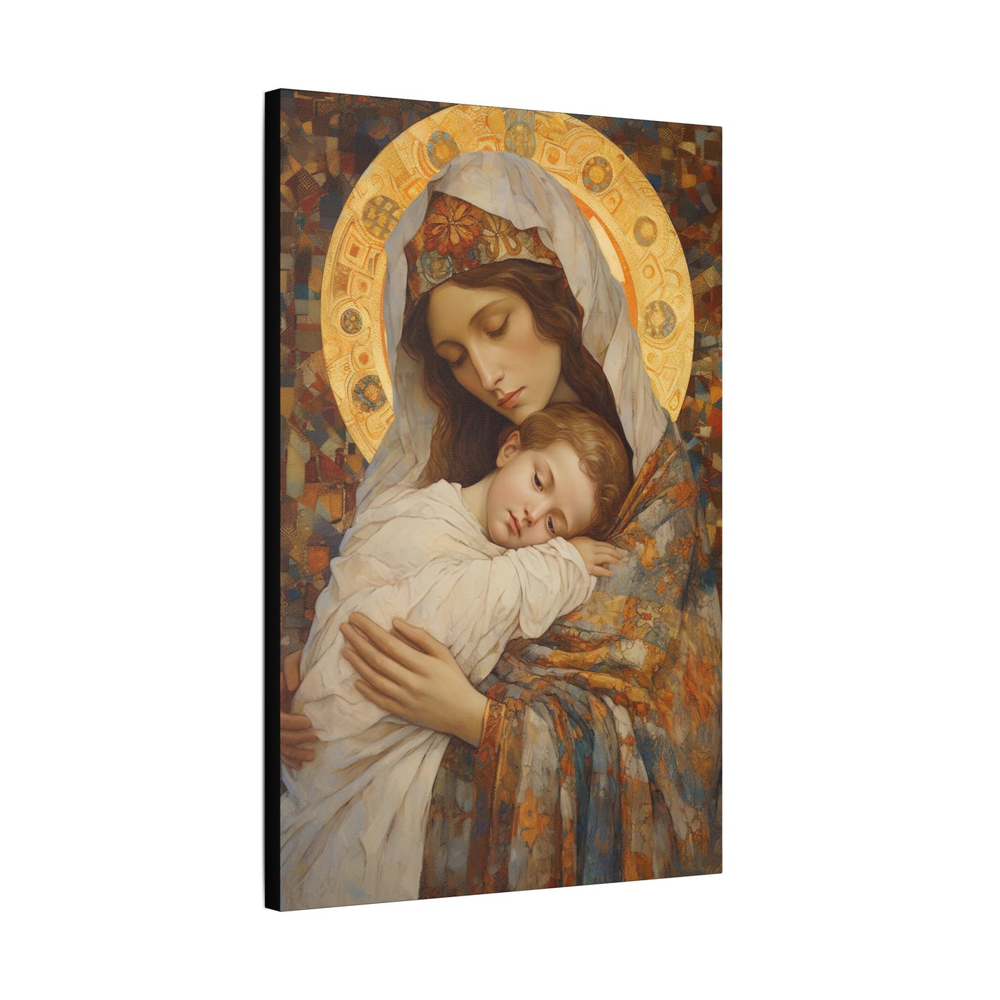 Cradle of Grace - Madonna and Christ Child - Museum Wrapped Canvas - Sanctified Souls Print - Religious Art for your Home - The Virgin Mary