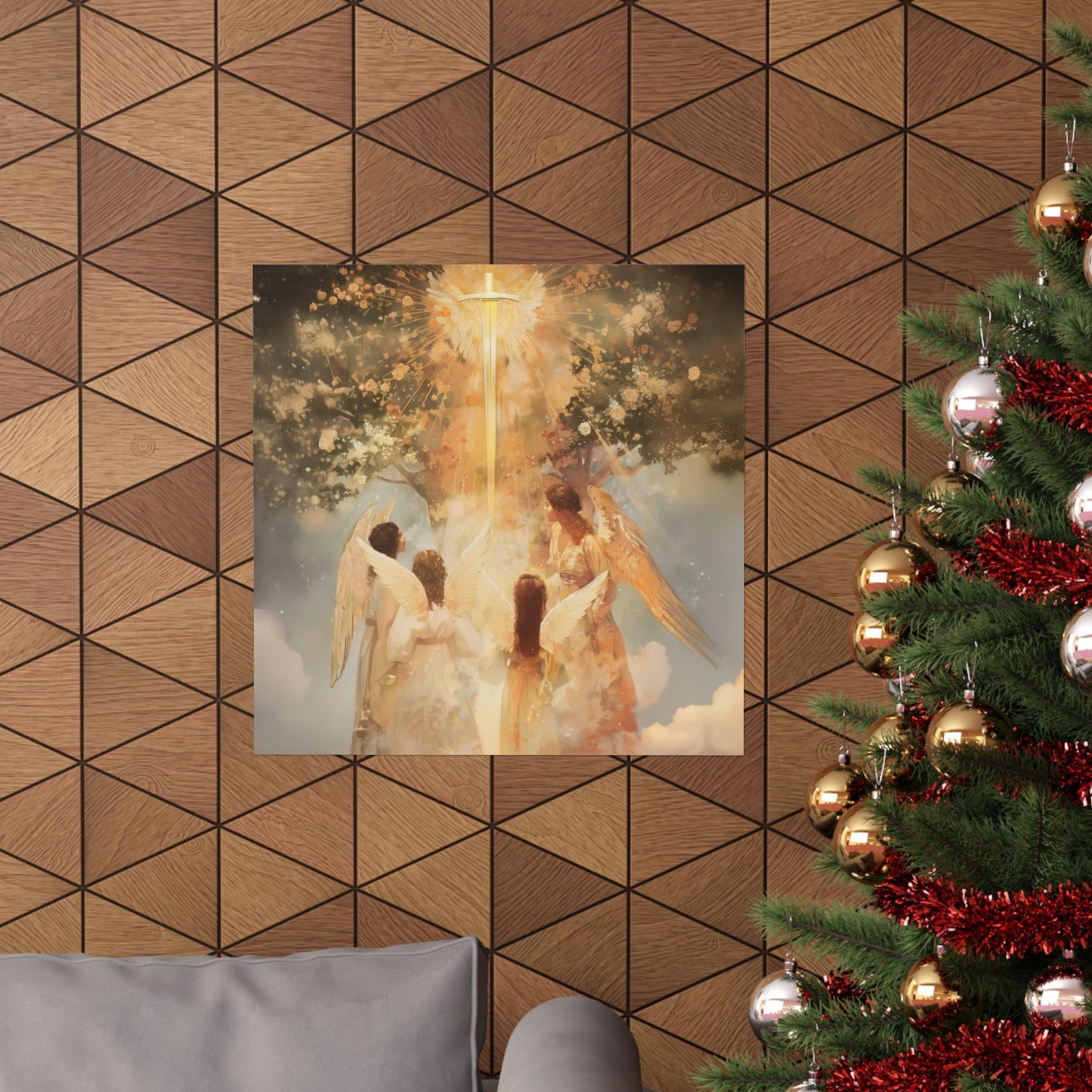 The Watchers of the First Dawn - Guardians of Eden - Sanctified Souls Print - Multiple Sizes - Premium Matte Vertical Posters