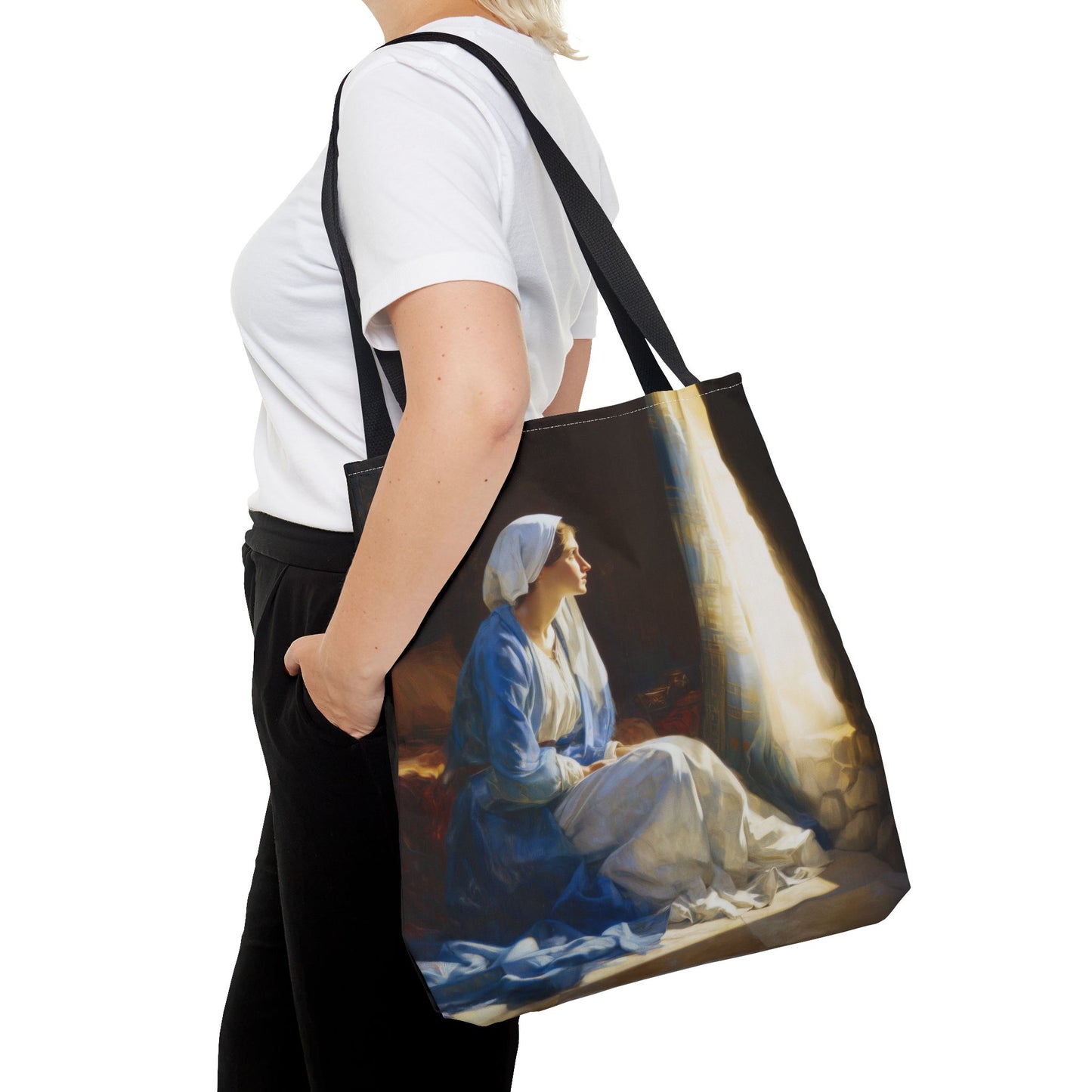 Mary's Yes - Quiet Fiat - Mother Mary - Marian Art - Tote Bag - Large Medium Small Faith Art Bag - Tote Purse
