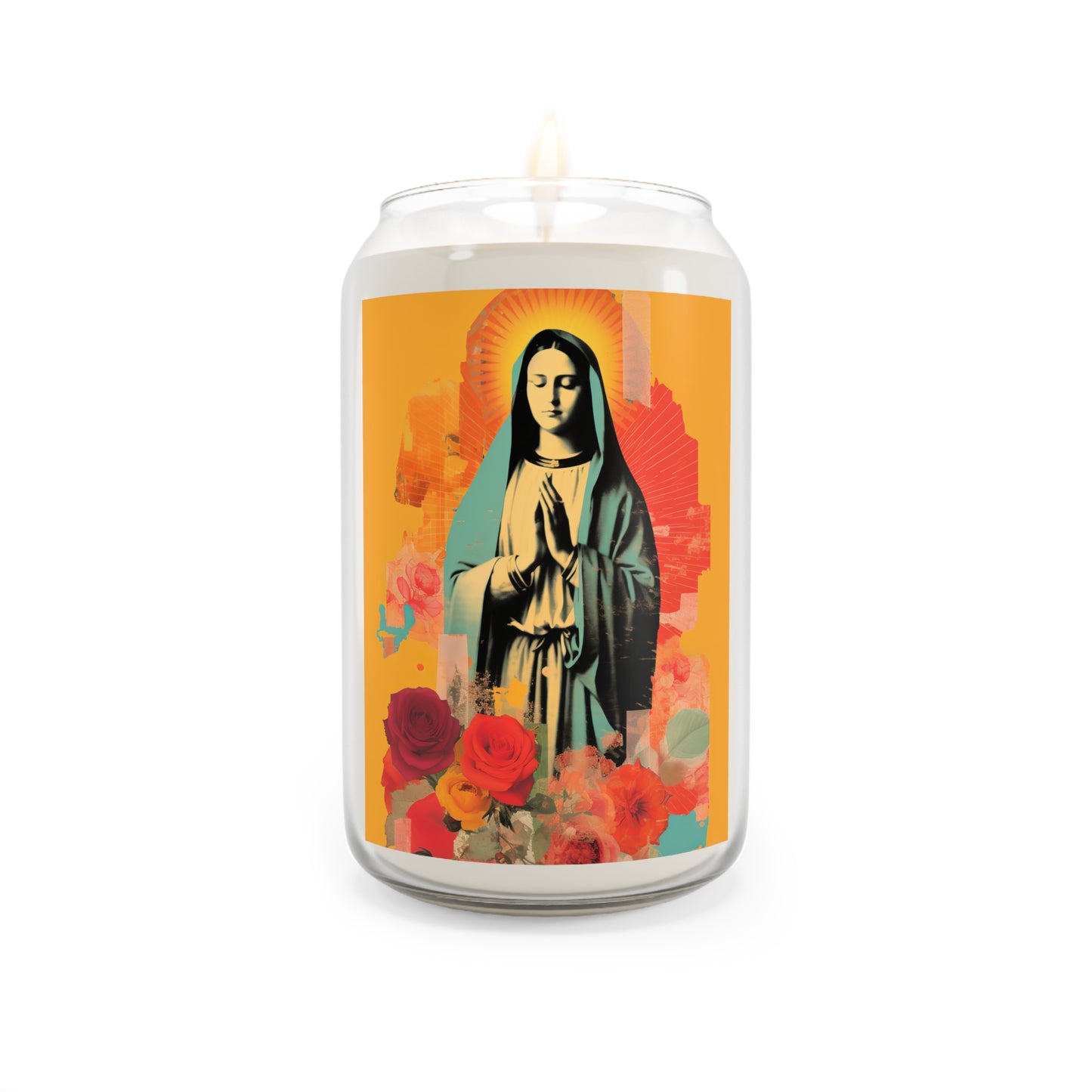 Roses of Tepeyac - Our Lady of Guadalupe   - Scented Prayer Candle, 13.75oz - Tall Size - Religious Prayer Candle - Catholic Art