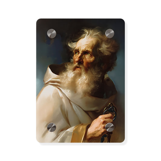 Saint Peter Acrylic Wall Art Panel - Ready to Hang Acrylic Print - Catholic Apostle Art - Patron saint Art