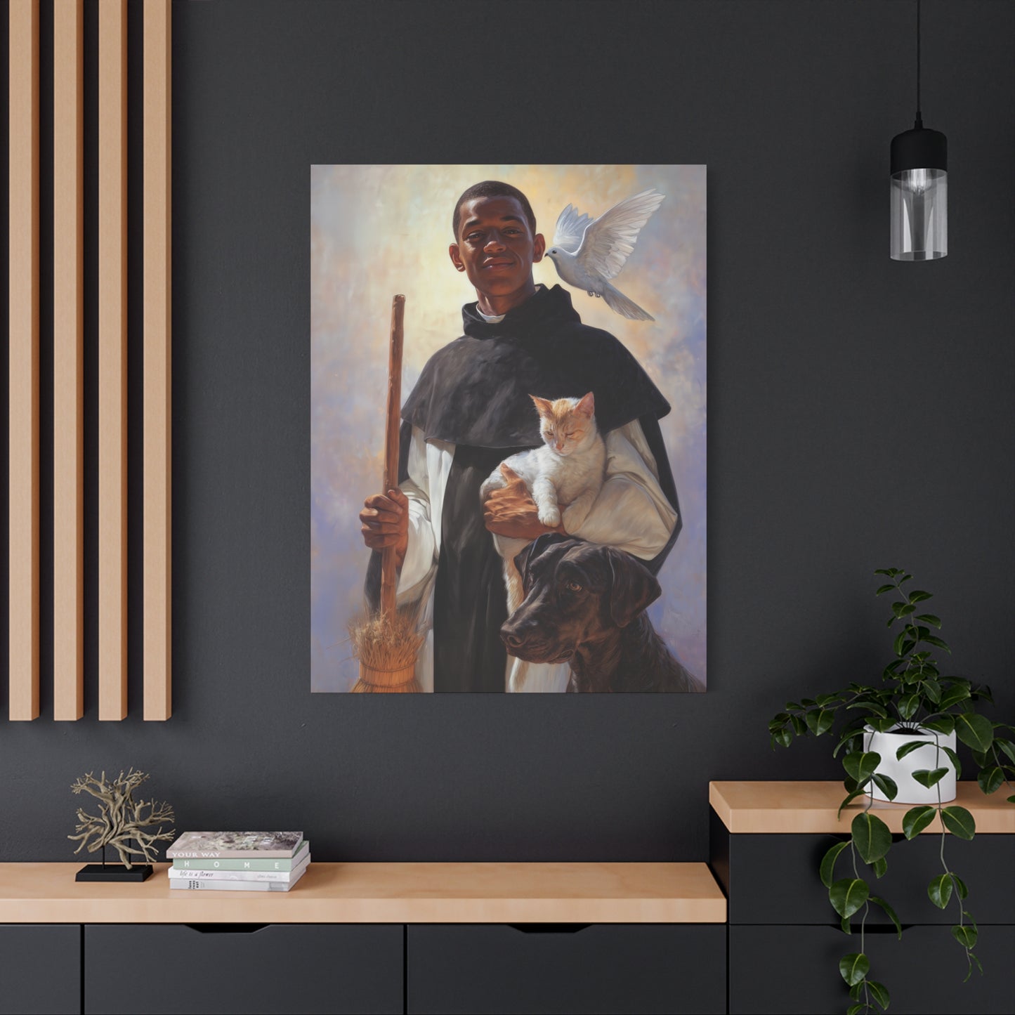 Saint Martin de Porres - Gallery Wrapped Canvas - Print - Religious Art for your Home - Catholic Art