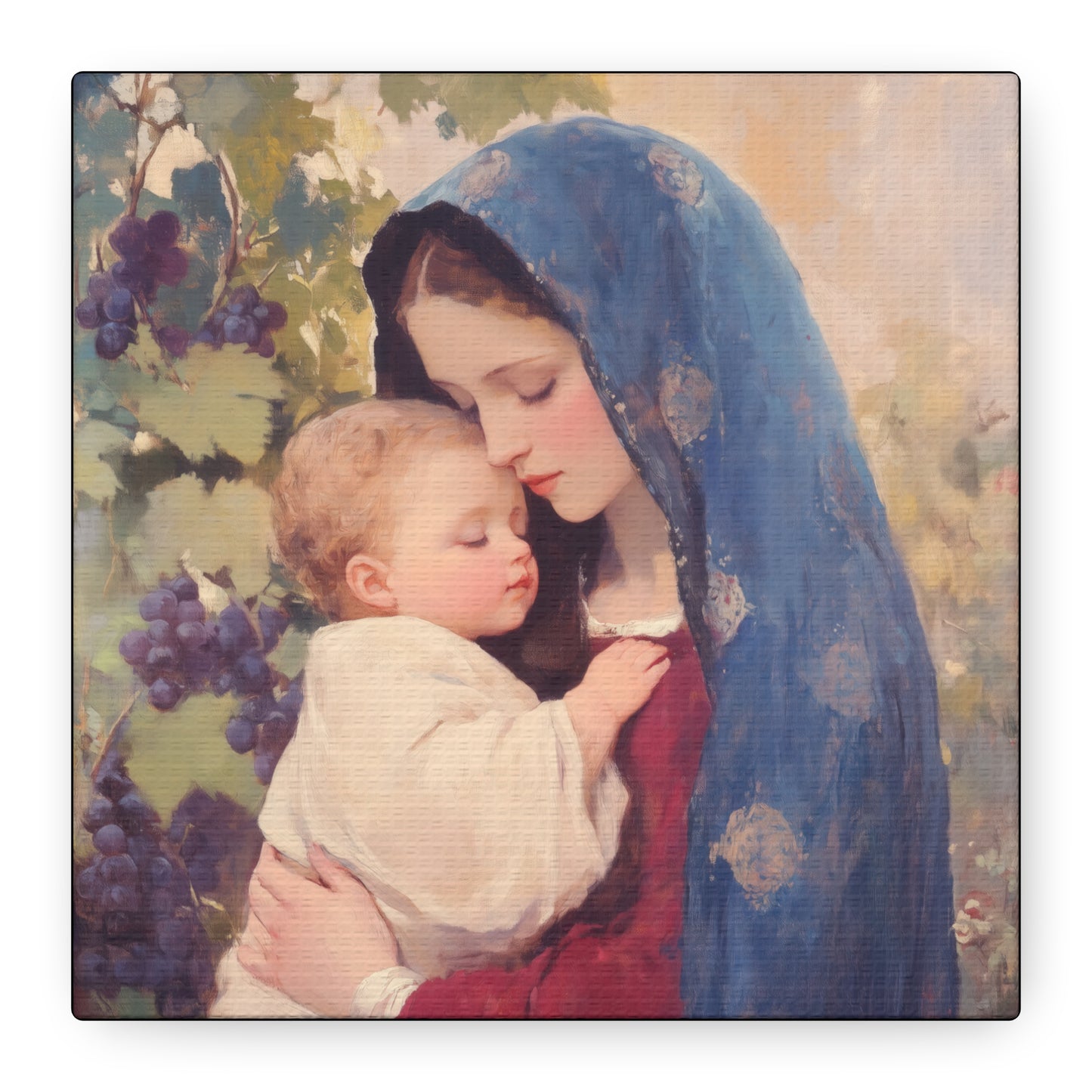 Our Lady of the Grapes / Out Lady of the Harvest - Gallery Wrapped Canvas - Print - Religious Art for your Home - Catholic Art