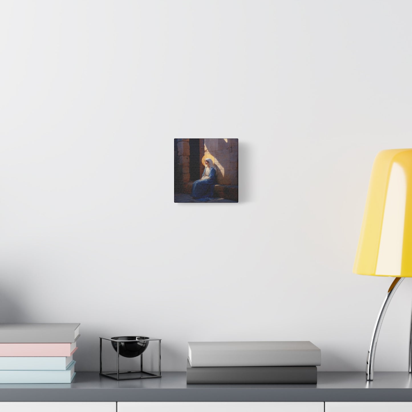 The Quiet Fiat That Split the Darkness, Mary's Yes - Gallery Wrapped Canvas - Print - Religious Art for your Home - Catholic Art