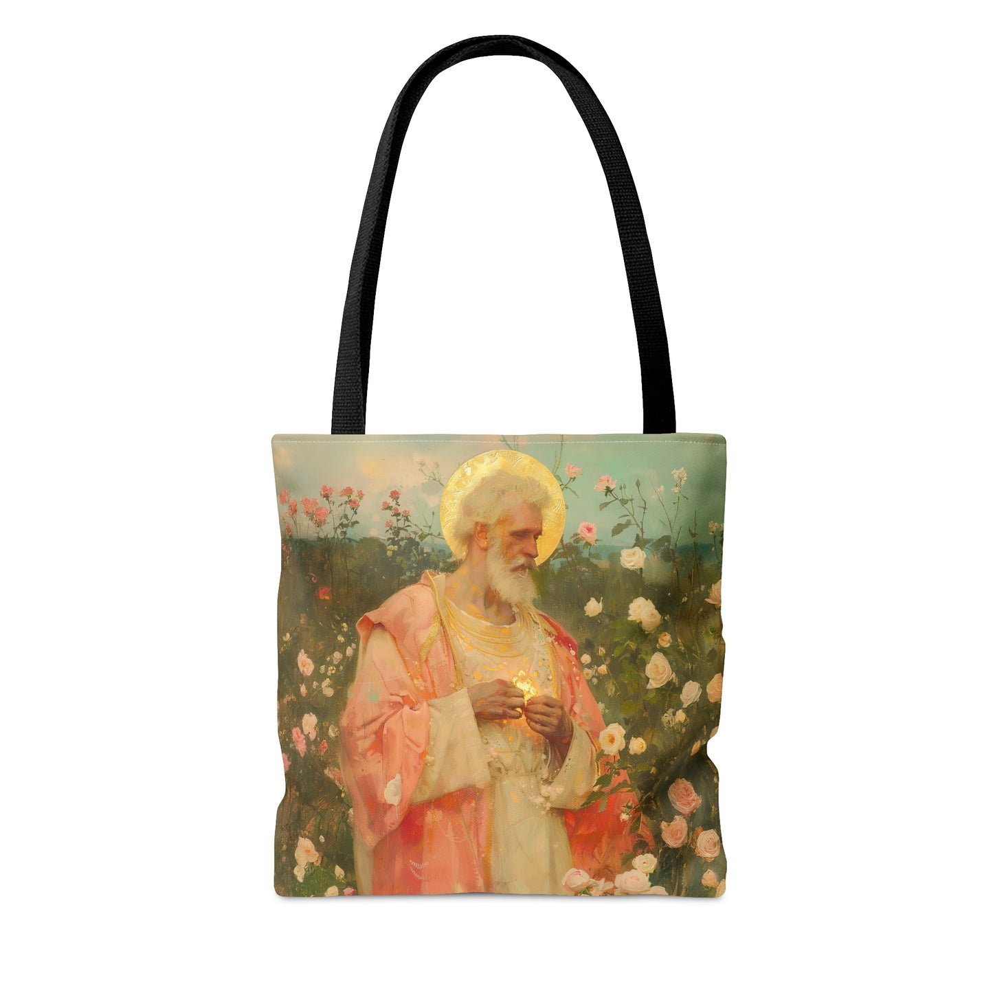 Saint Valentine - Tote Bag - Large Medium Small Faith Art Bag - Bible Study Faith Purse - Double Sided Prayer Tote