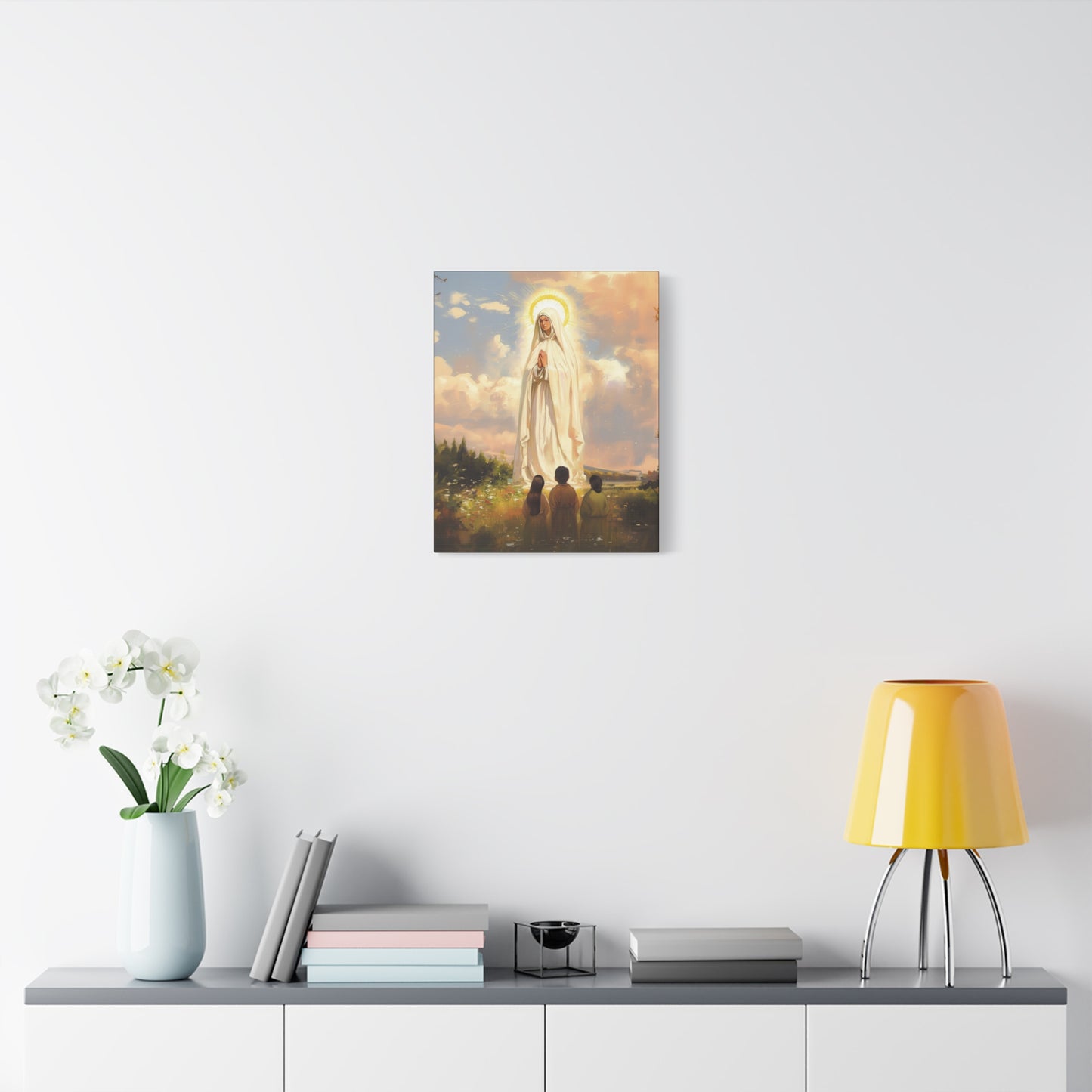 Our Lady of Fátima - Gallery Wrapped Canvas - Print - Religious Art for your Home - Catholic art print - prayer room art