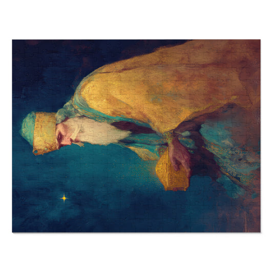 Caspar and the Offering of Worship - 3 Wise Men - Puzzle and Keepsake Tin - Religious Jigsaw Puzzle (30, 110, 252, 500,1000-Piece)