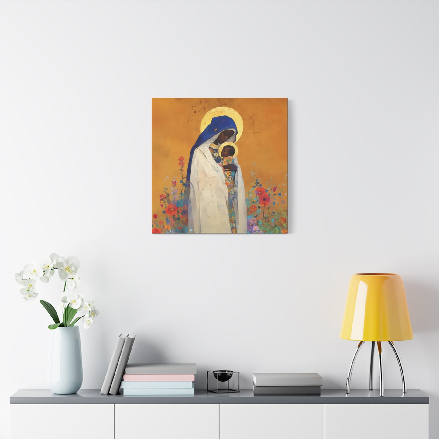 The Divine Embrace- Our Lady of Kibeho's Love - Museum Wrapped Canvas - Print - Religious Art for your Home - Christian print - Religious