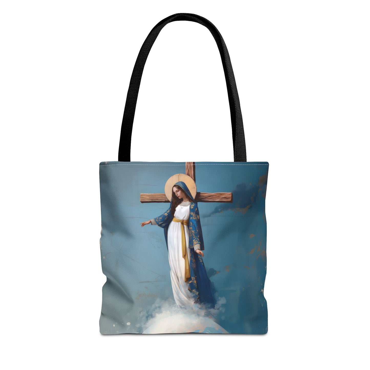 The Lady Of All Nations - Marian Devotion - Mother Mary - Tote Bag - Large Medium Small Faith Art Bag - Re-usable Tote Purse - Double Sided