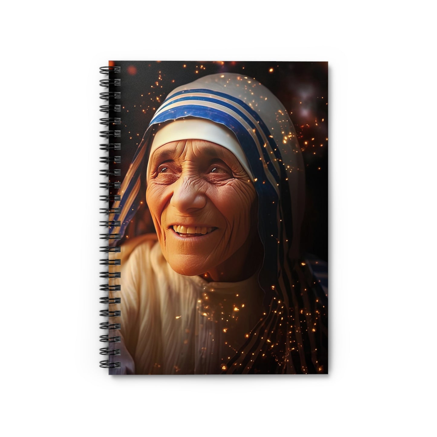 Saint Teresa of Calcutta Journal - Sanctified Souls Art - Religious Based Notebook - Spiral Notebook - Ruled Line - Mother Teresa