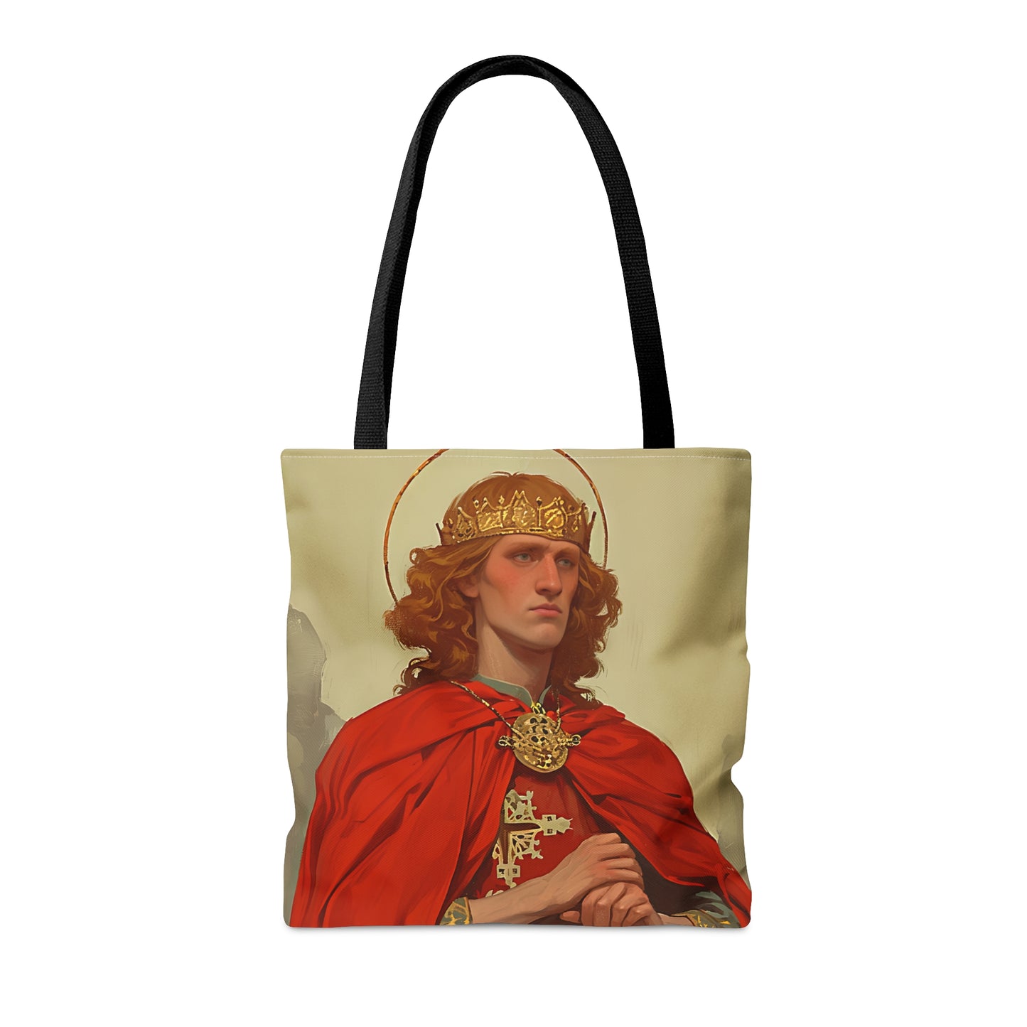 Saint Edward the Martyr Tote Bag - Purse - Three sizes - Large Medium Small Faith Art Bag - Catholic faith carry-all purse - Double Sided