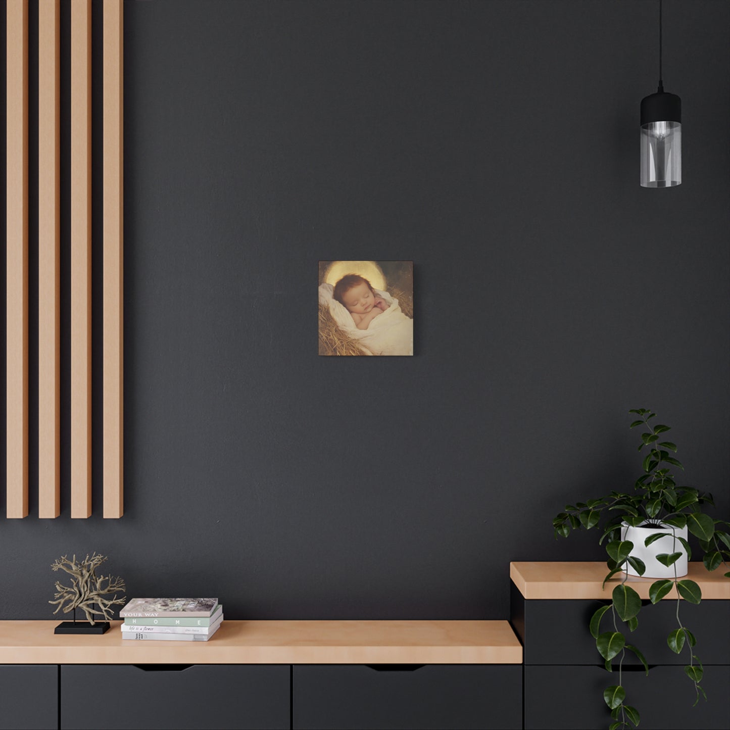 Jesus, the Newborn Light of the World - Gallery Wrapped Canvas - Print - Religious Art for your Home - Catholic Art Print