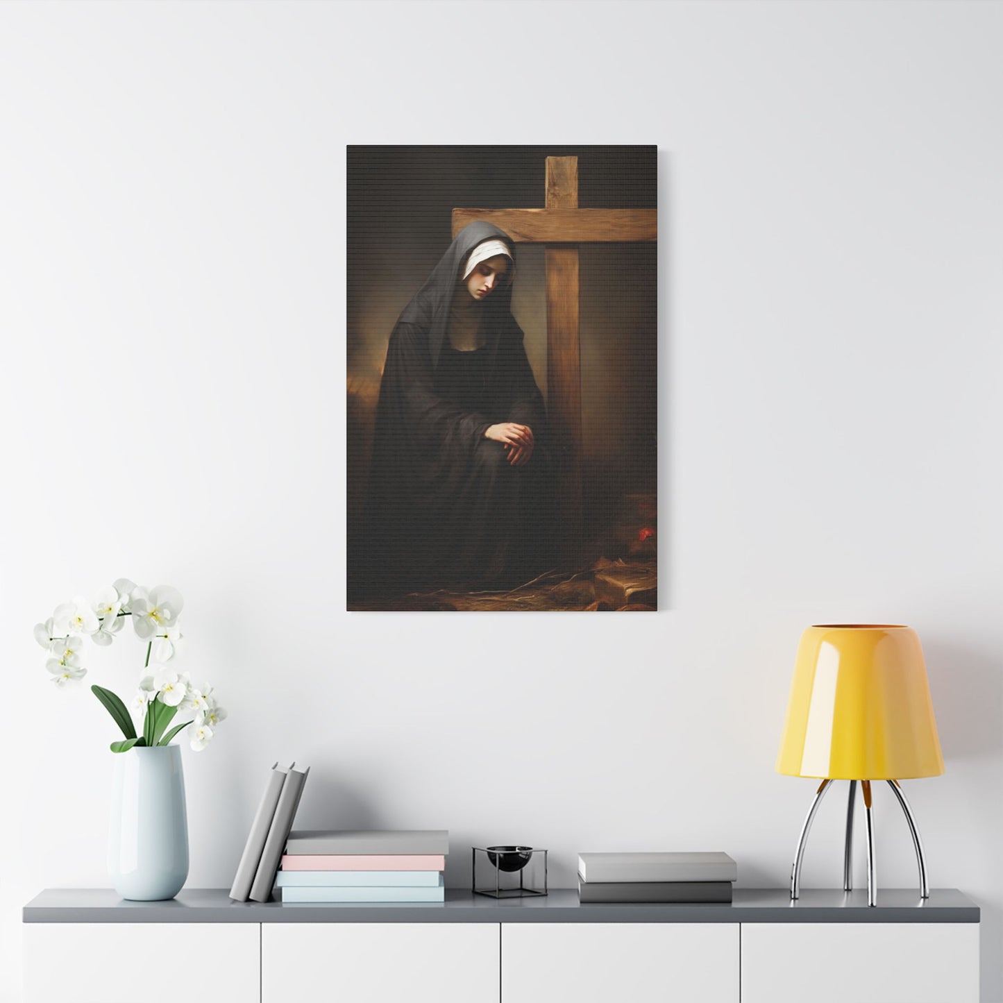 Saint Clare of Montefalco Canvas Print - Multiple Sizes - Catholic Home art - Gallery Wrapped Canvas - Sanctified Souls Print