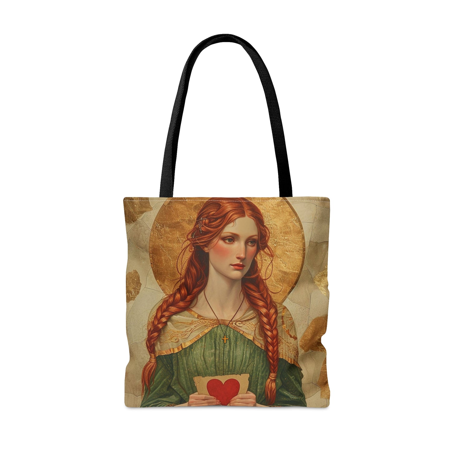 Saint Dwynwen Tote Bag - Three sizes - Large Medium Small Faith Art Bag - Catholic purse - Double Sided - Patron Saint Art